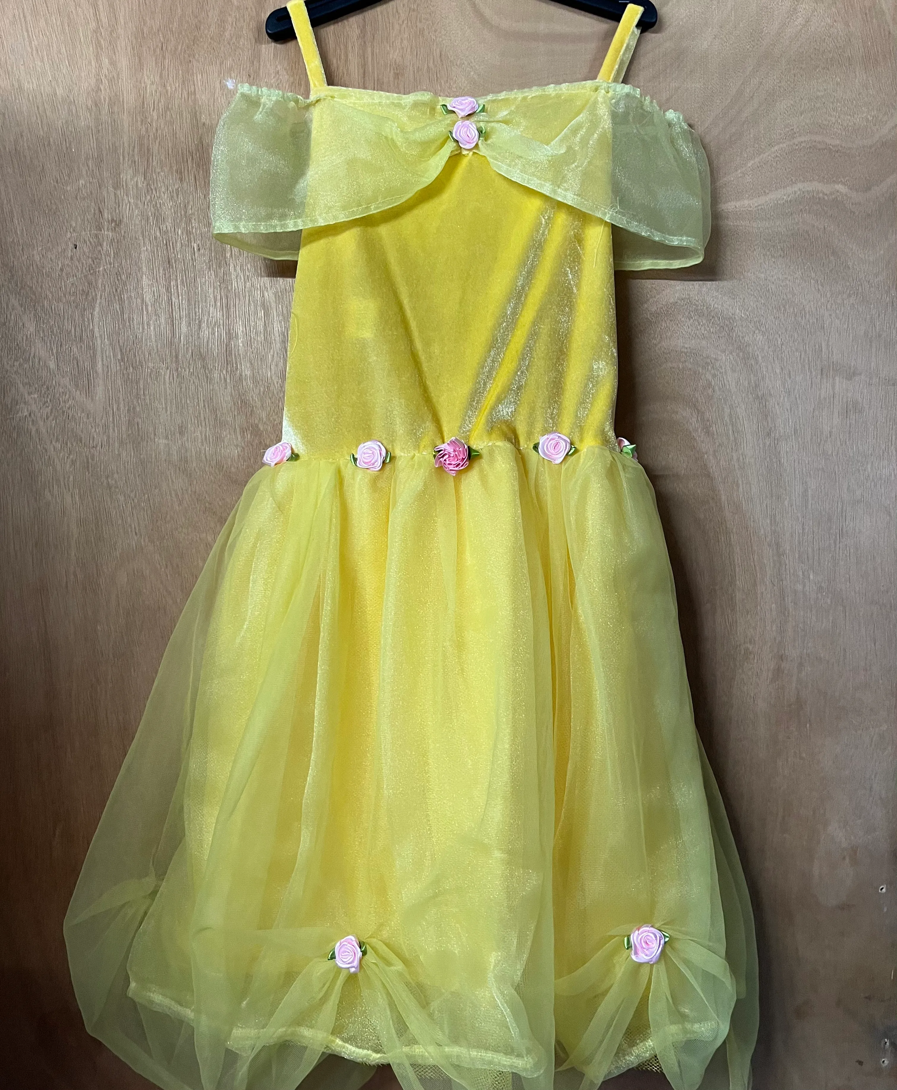 Dress- yellow belle dress with flowers
