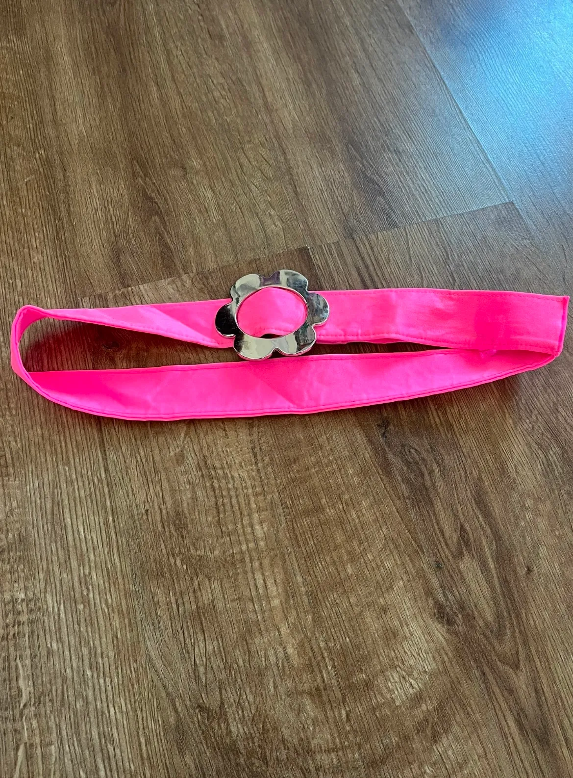 Belt- Neon Pink flower
