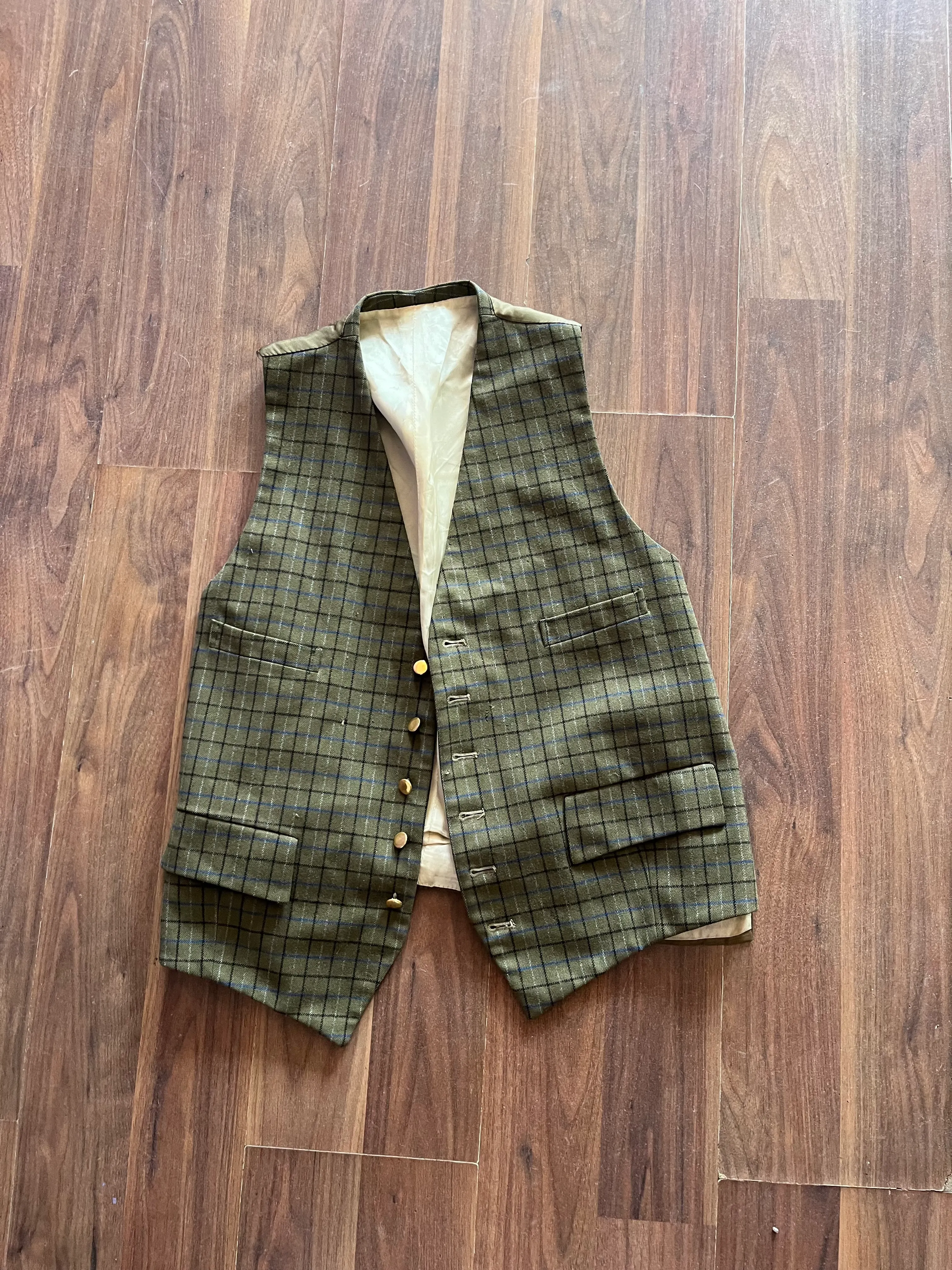 Waistcoat- Green checked