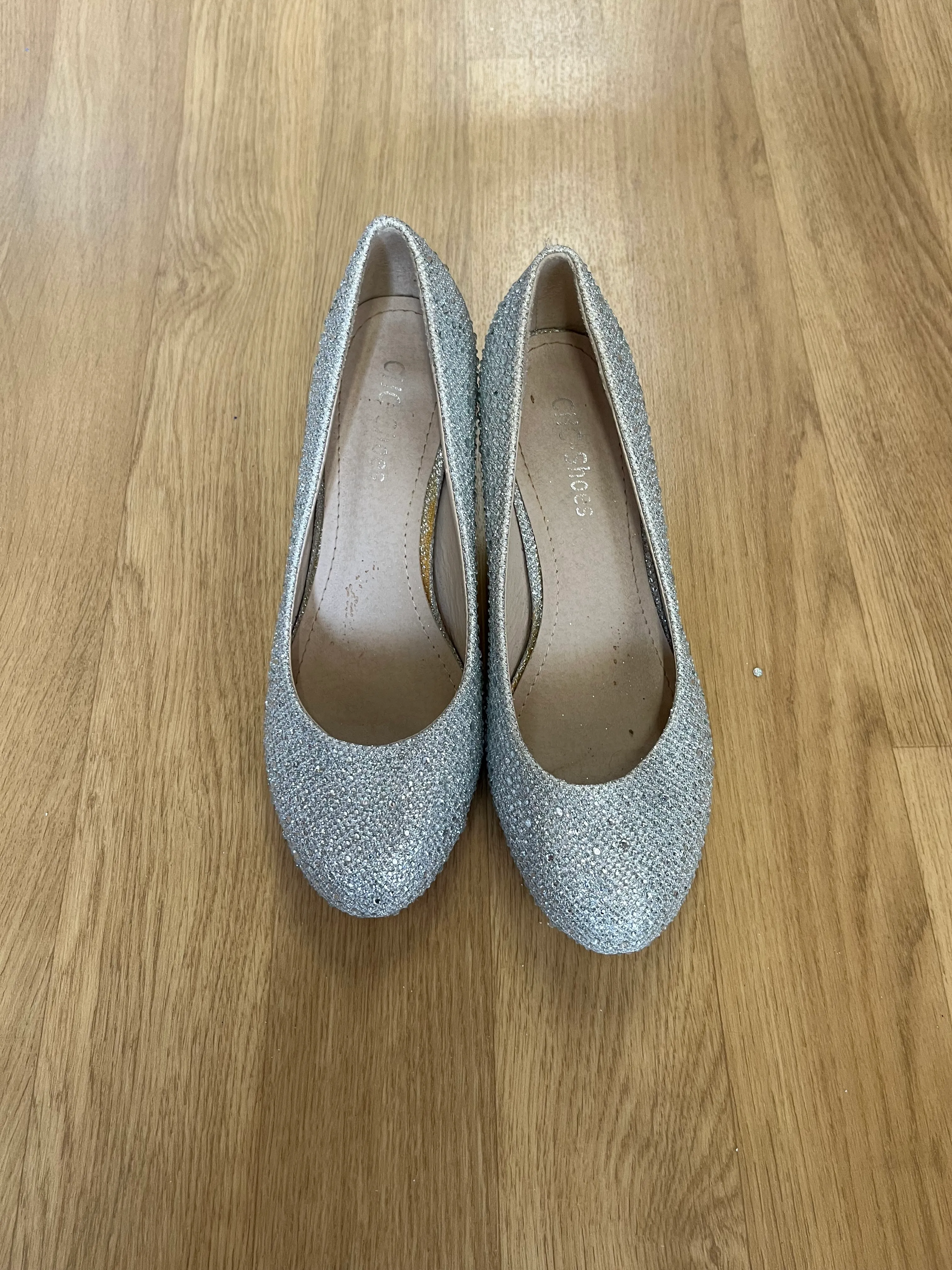 Heels- Glittery Silver