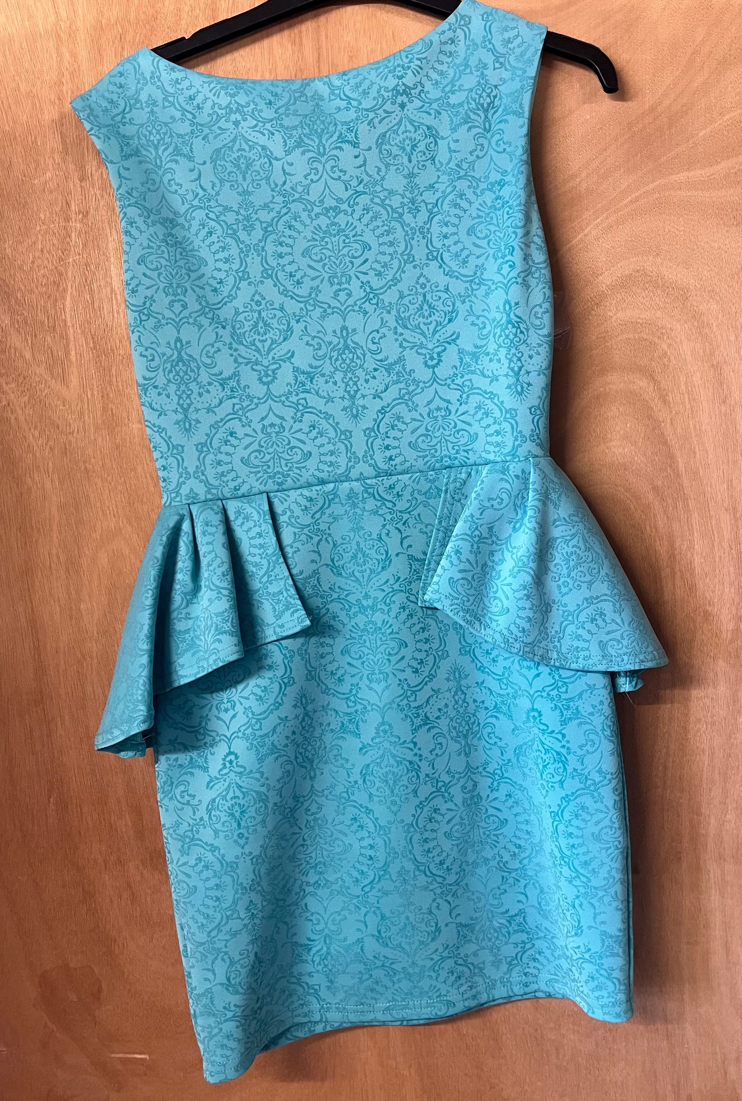 Dress- Turquoise patterned 