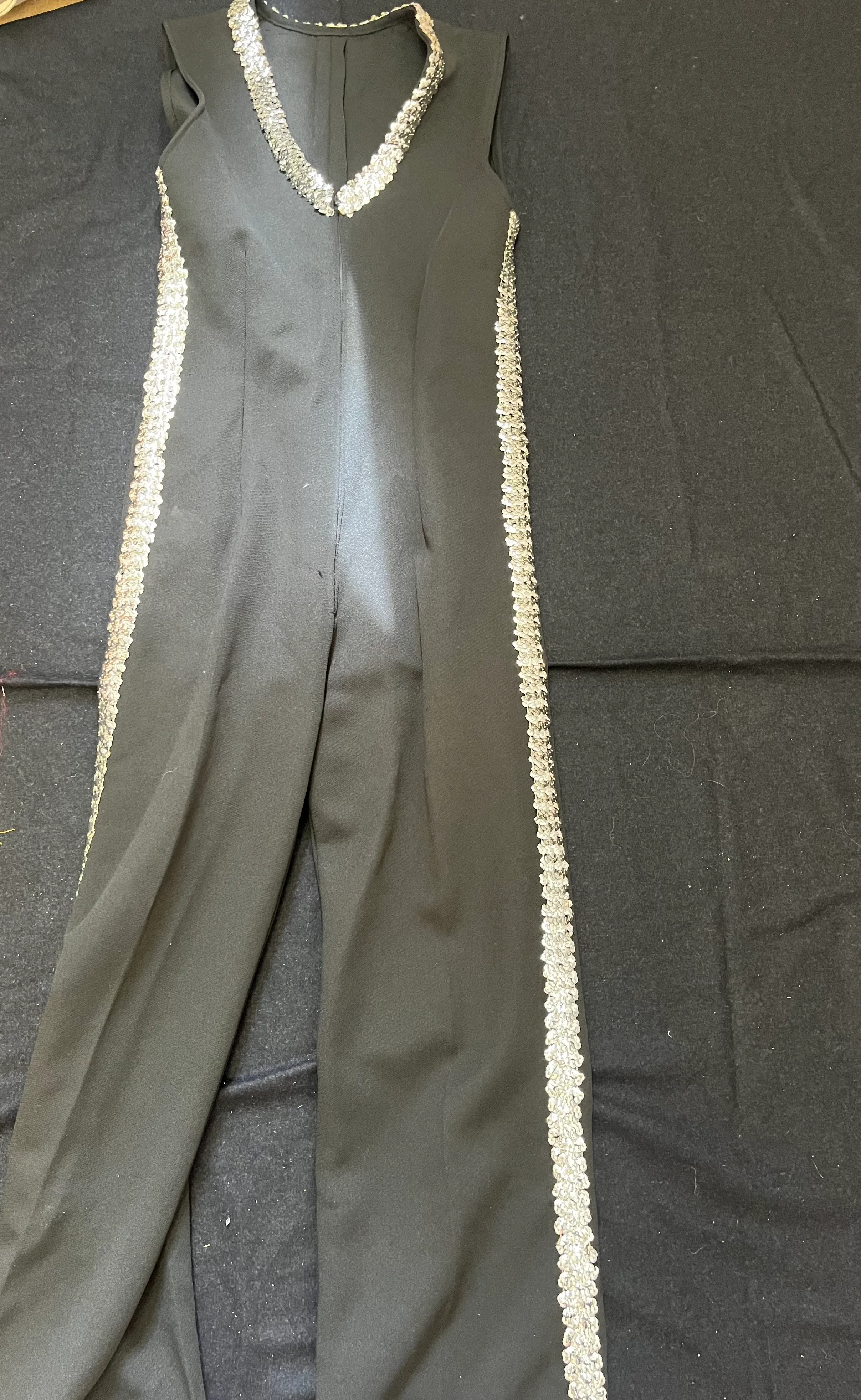 Jumpsuit- Black and silver design