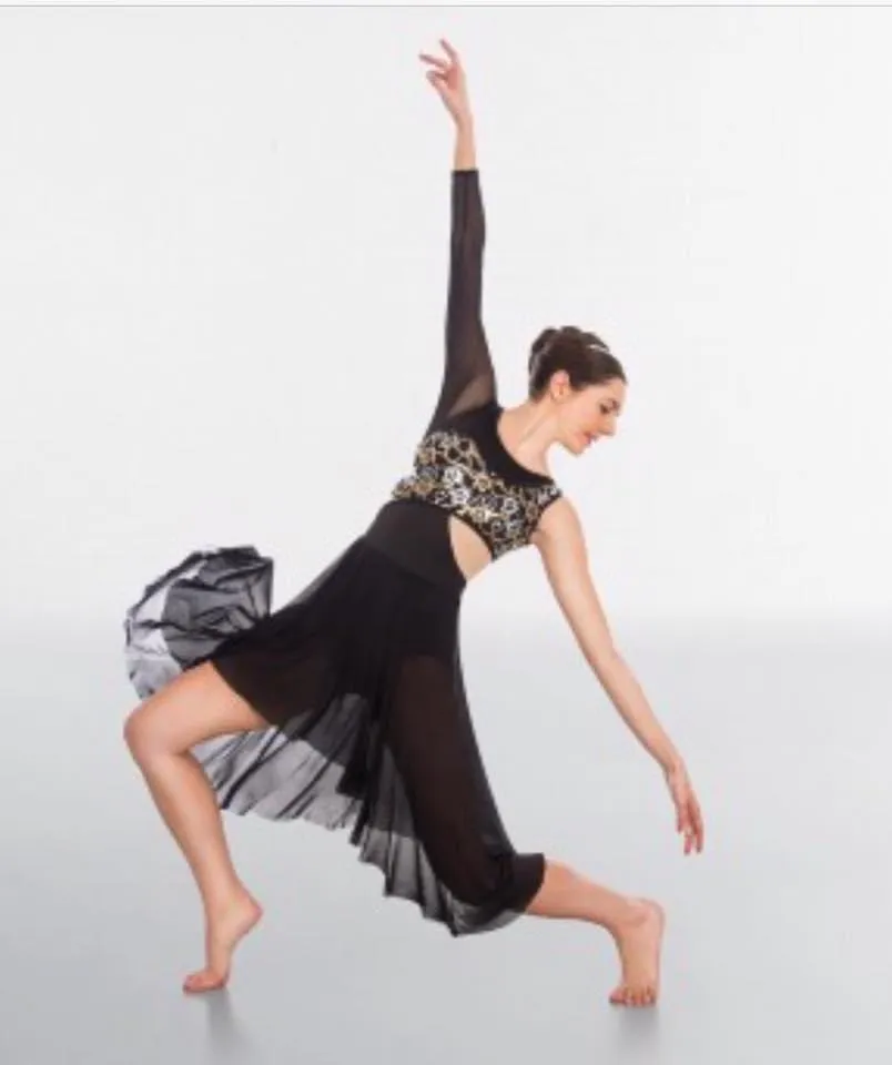 Lyrical dress - Black Sequin