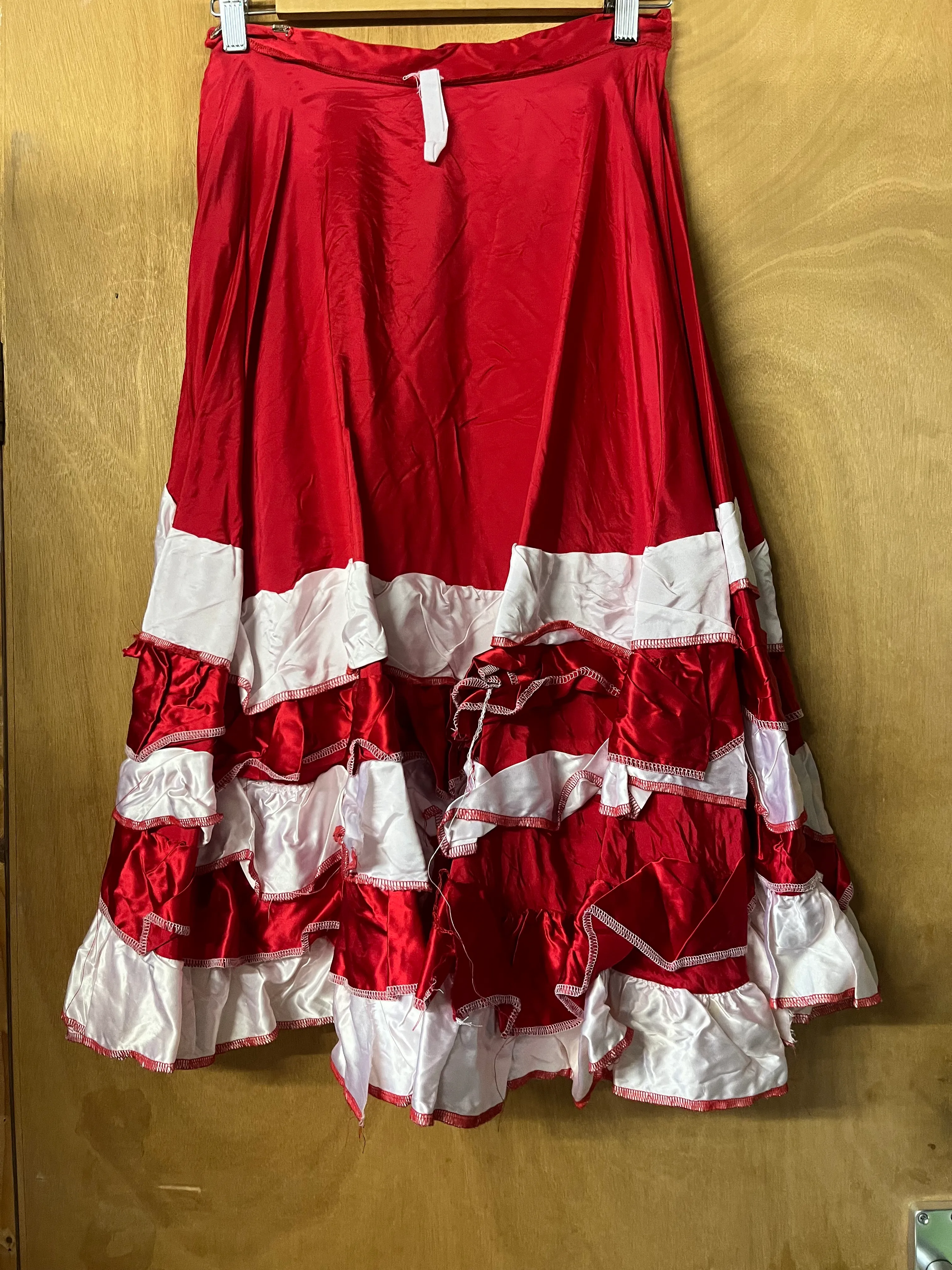 Skirt- White and red can can skirt