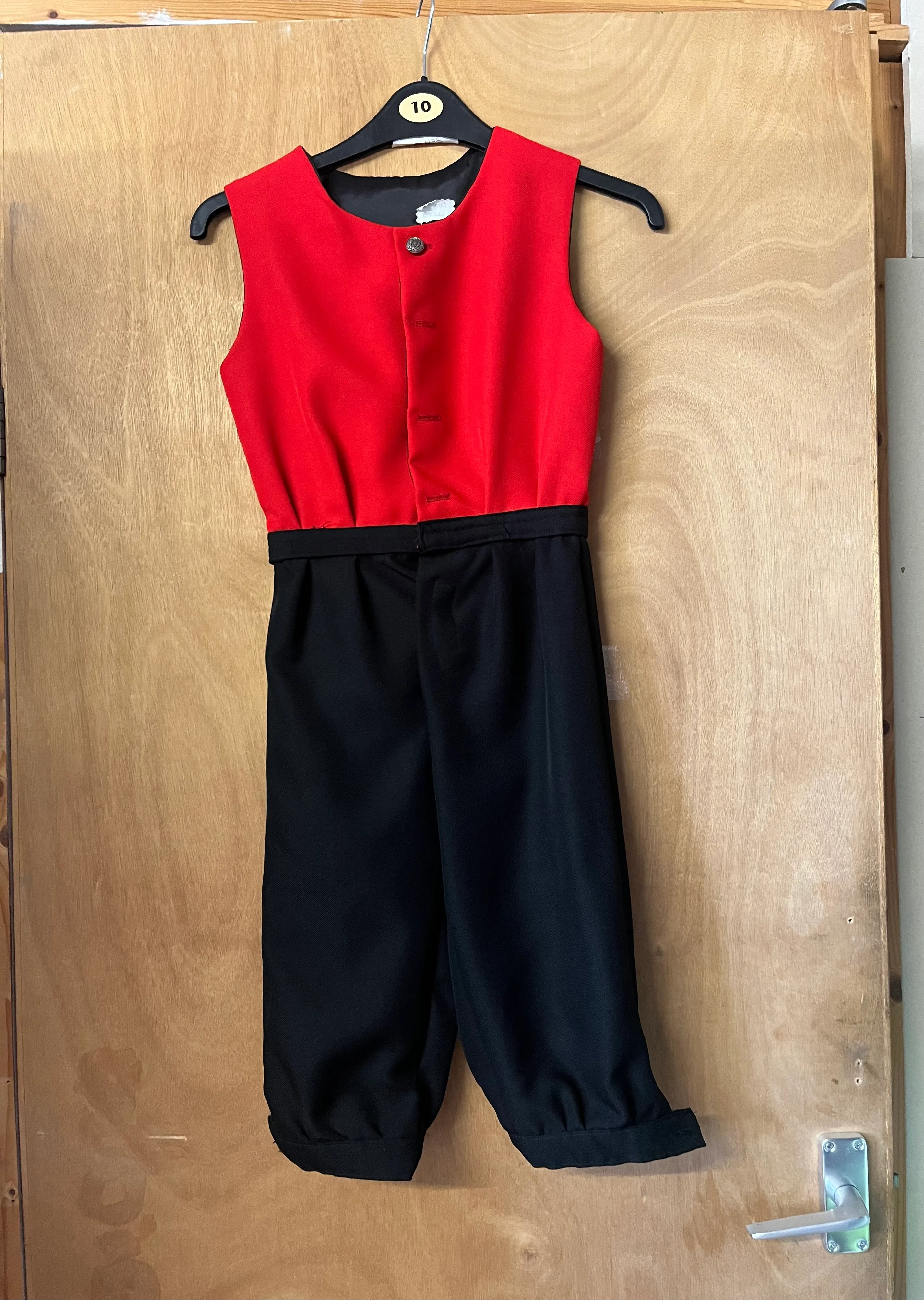 Unitard/ jumpsuit- Black and red