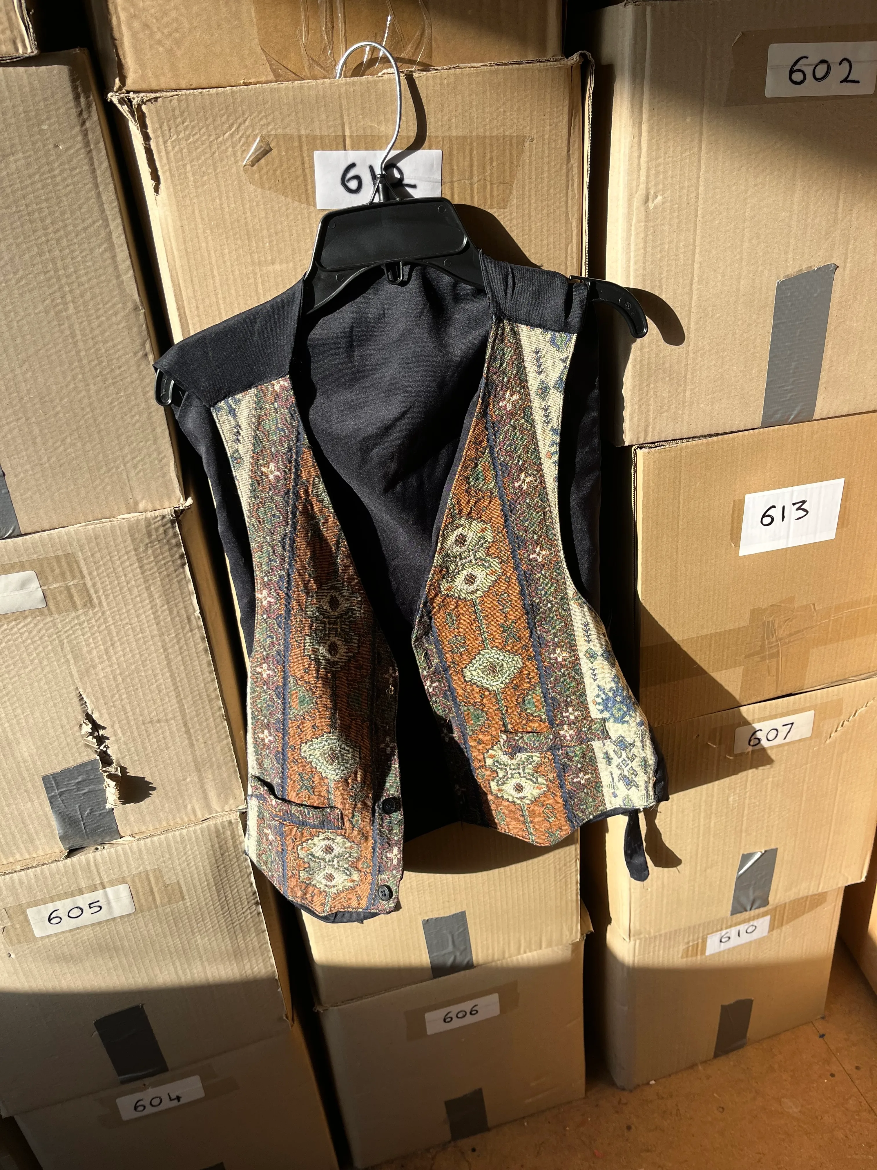 Waistcoat- Brown patterned 