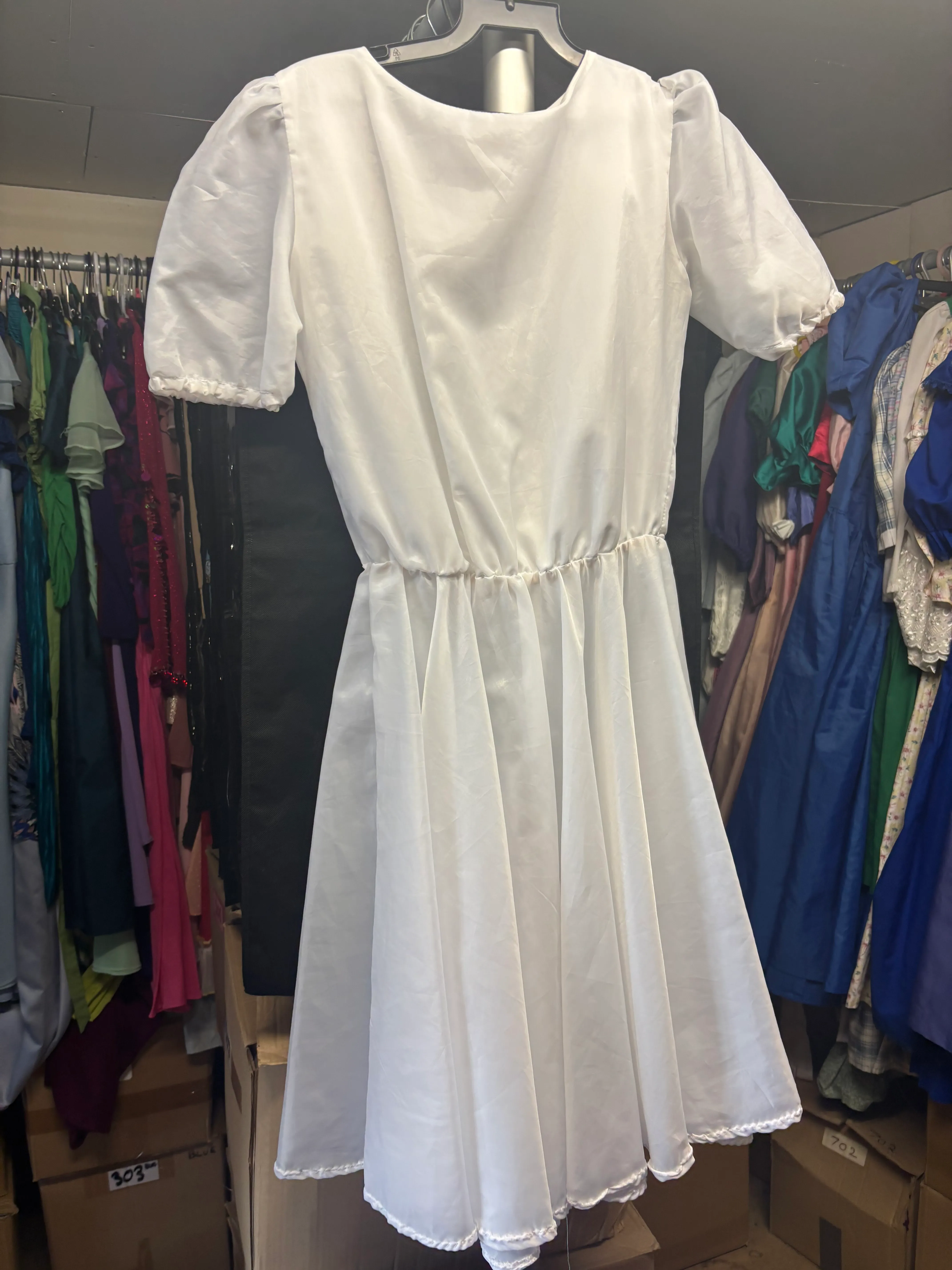 Dress- White/cream satin