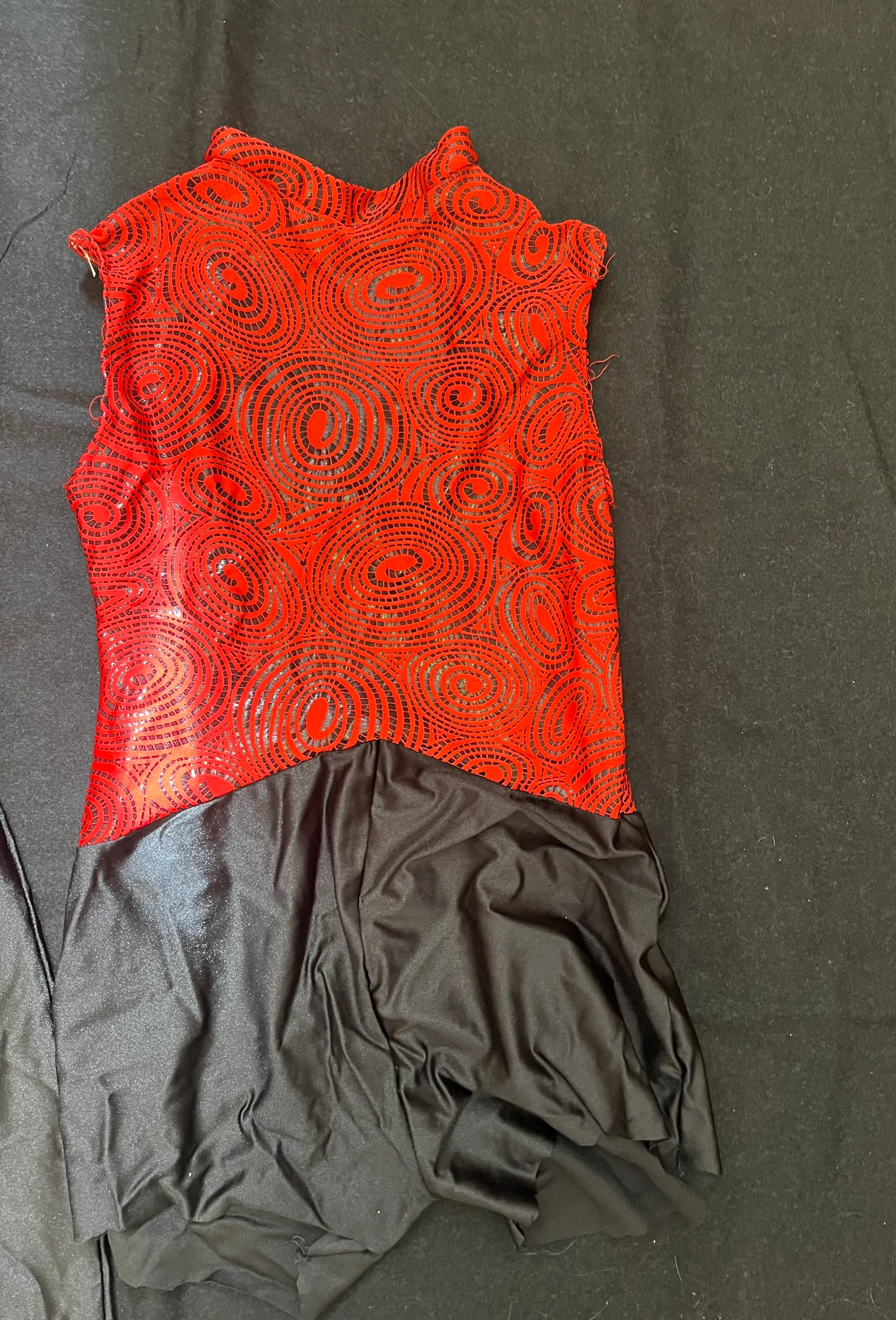 Unitard and Jumpsuit- Black and red