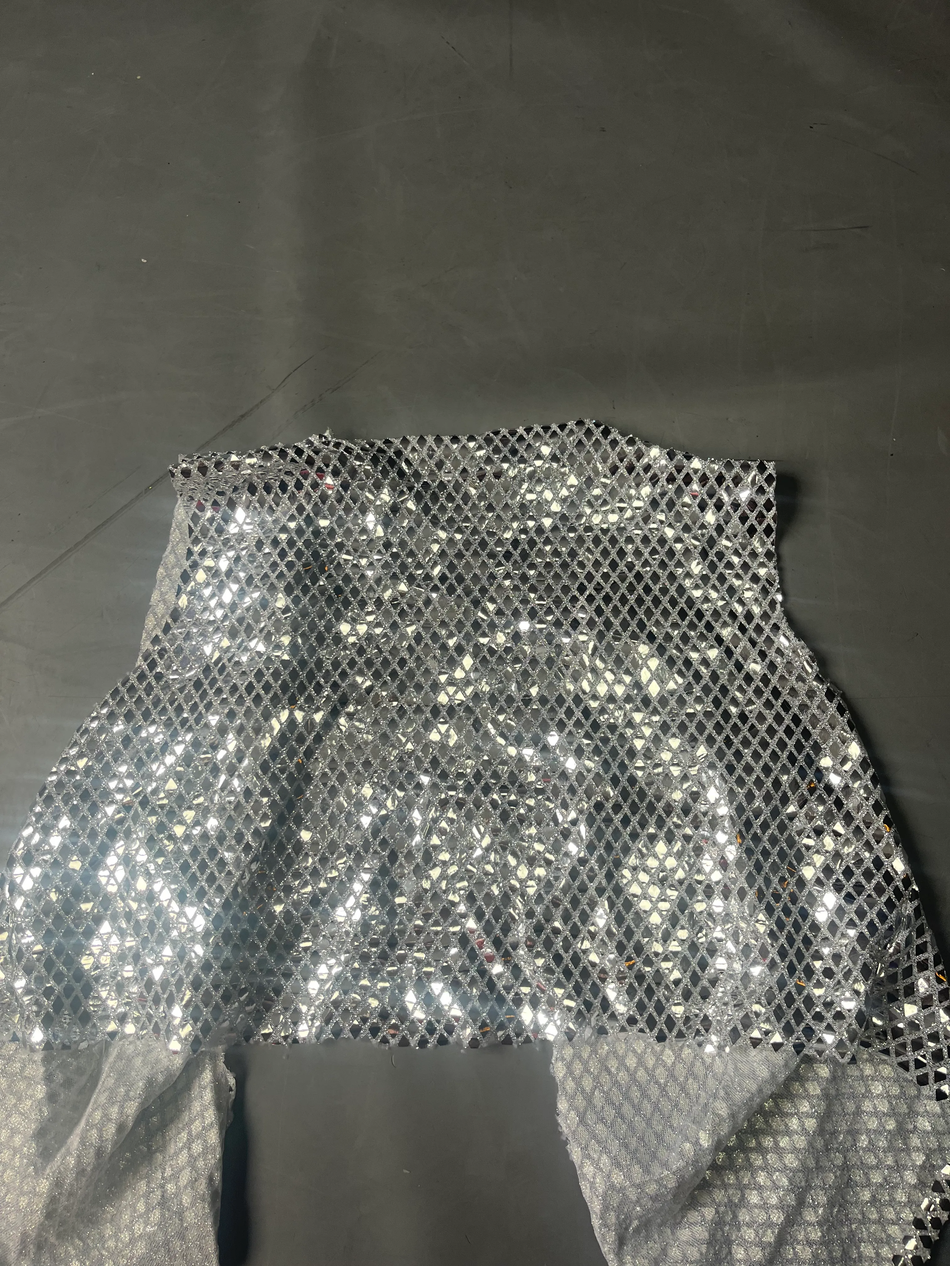 Waistcoat- Silver sparkly mesh