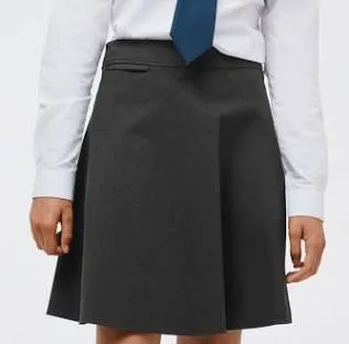 Skirt- Grey wide pleats
