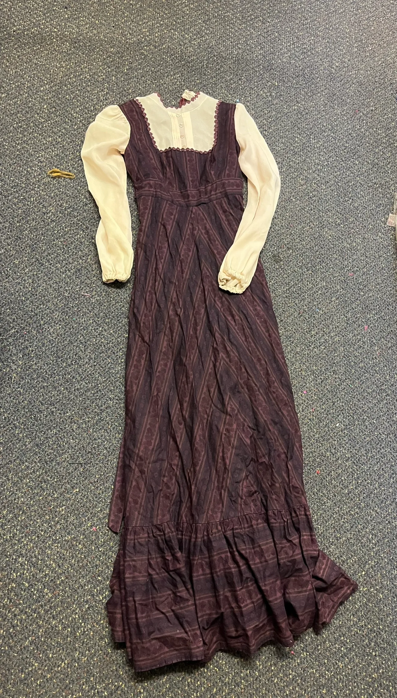 Dress- Dark purple and white design