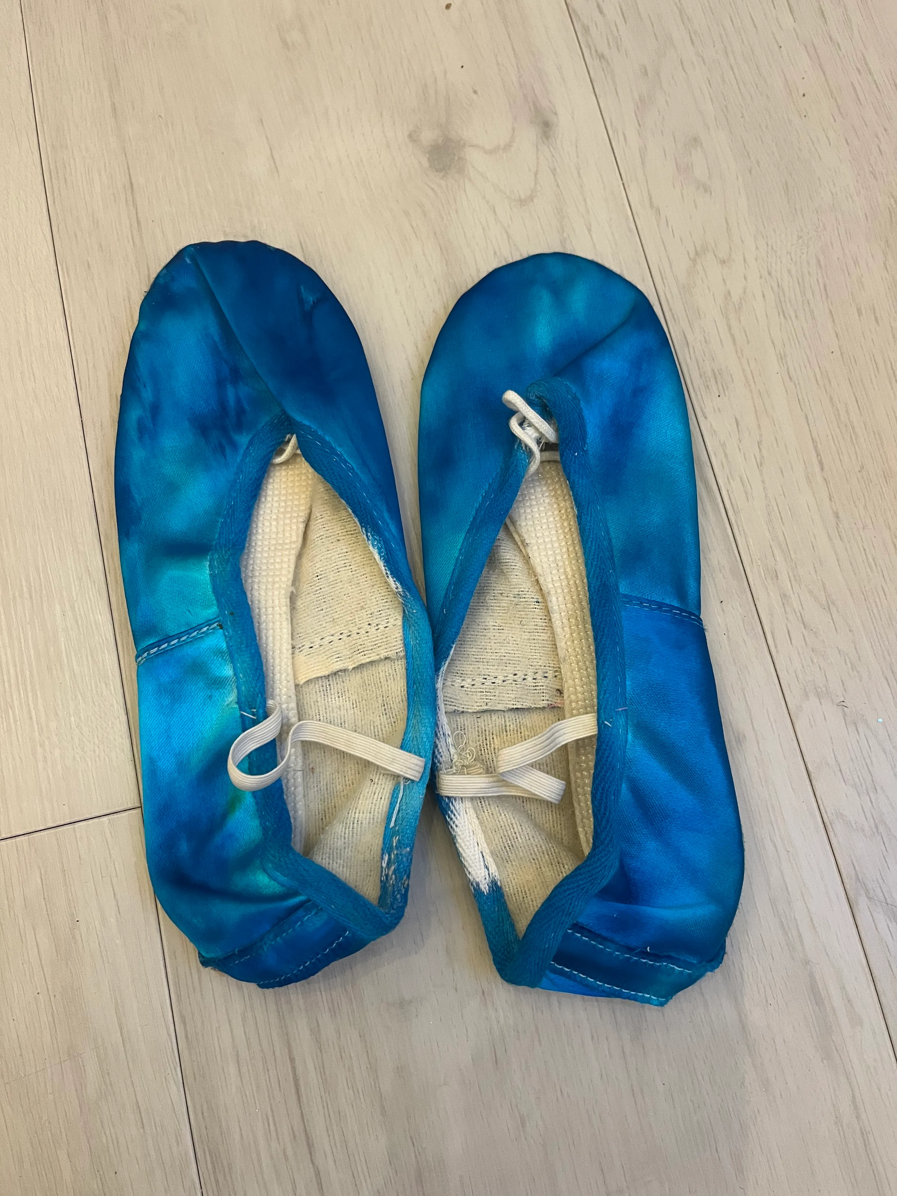 Ballet Shoes- Blue Satin
