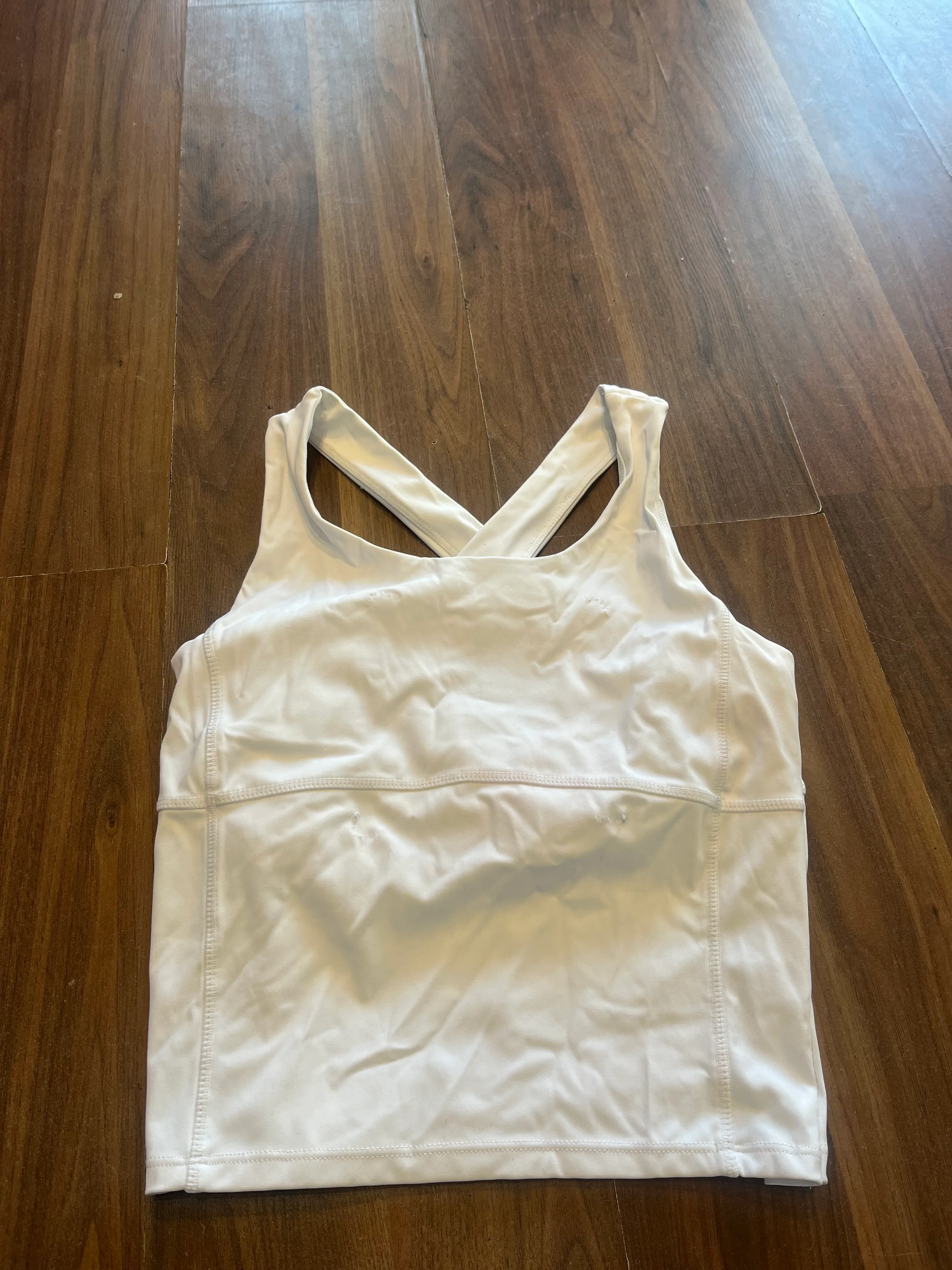 Top- White/Cream cross back vest top