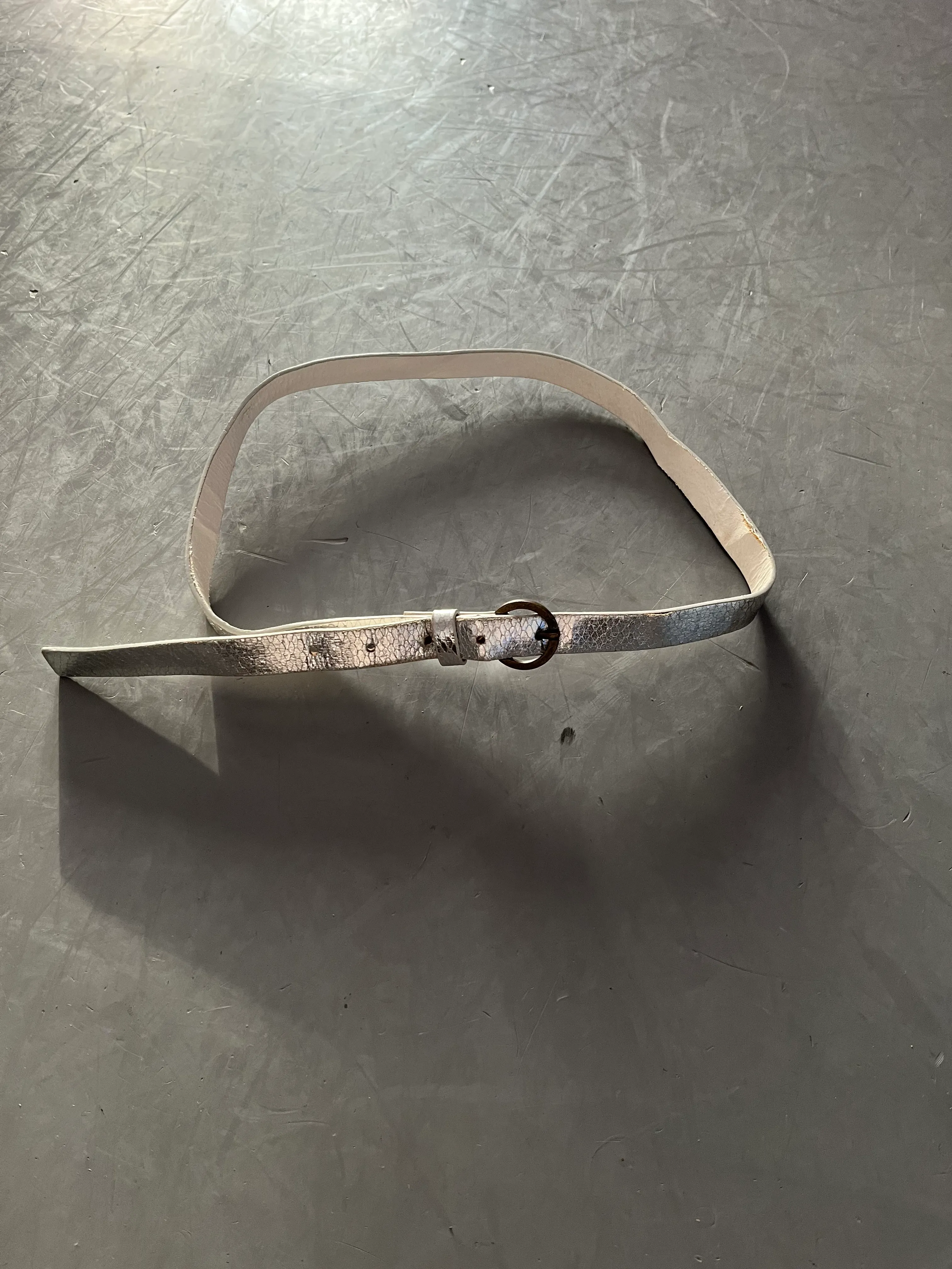 Belt- Silver Patterned