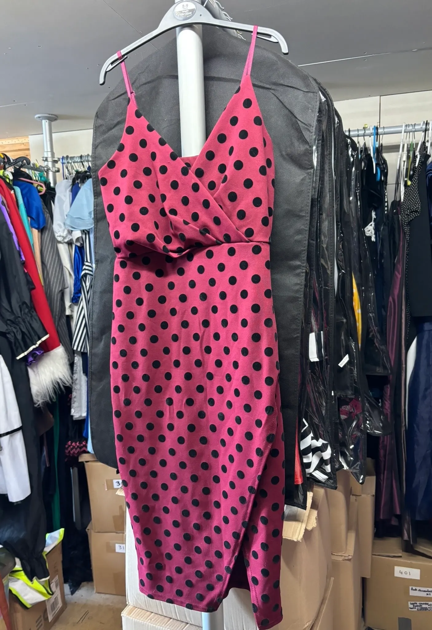 Dress- Red and Black dot design 