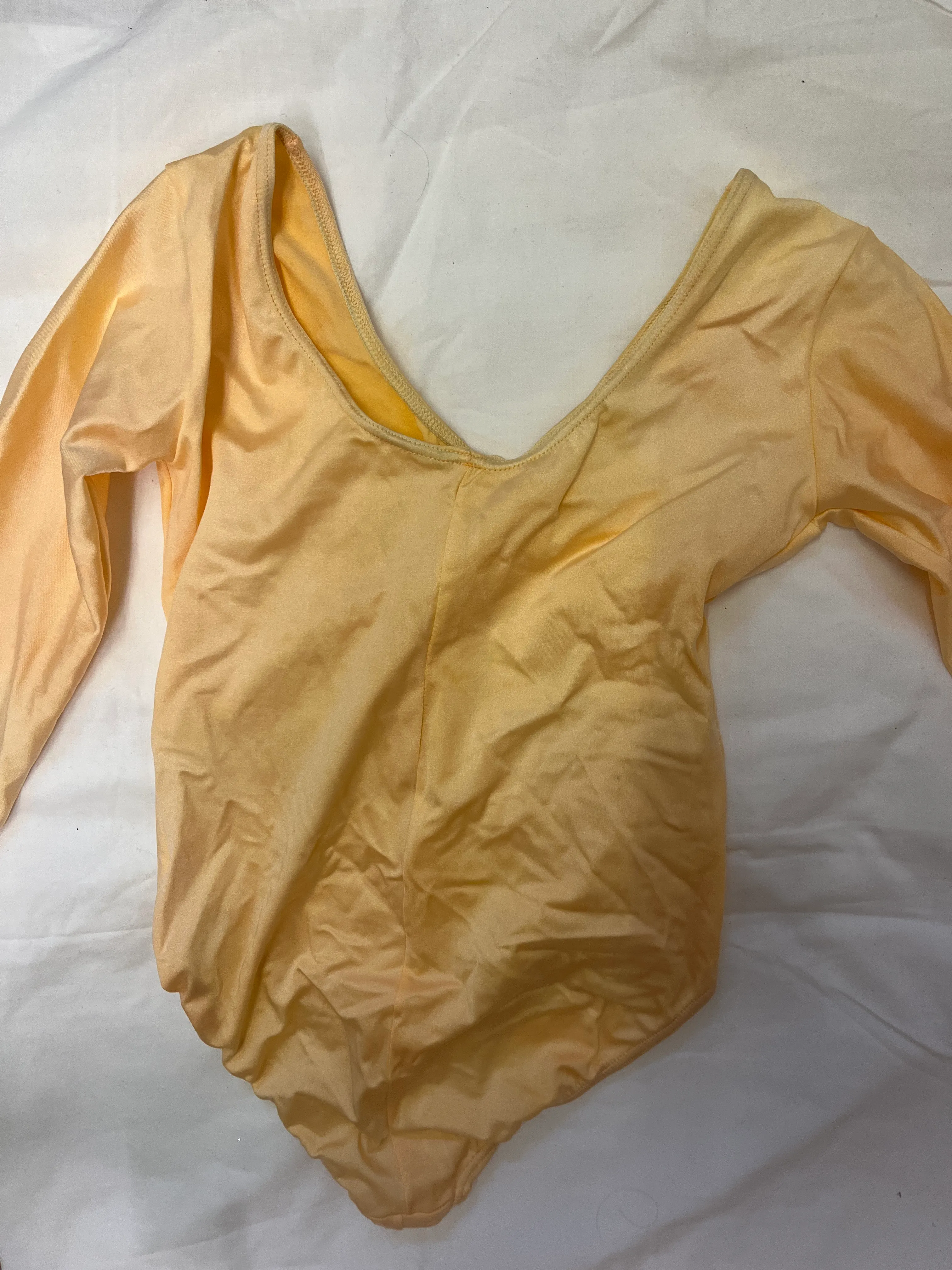 Leotard- Peach Long sleeve