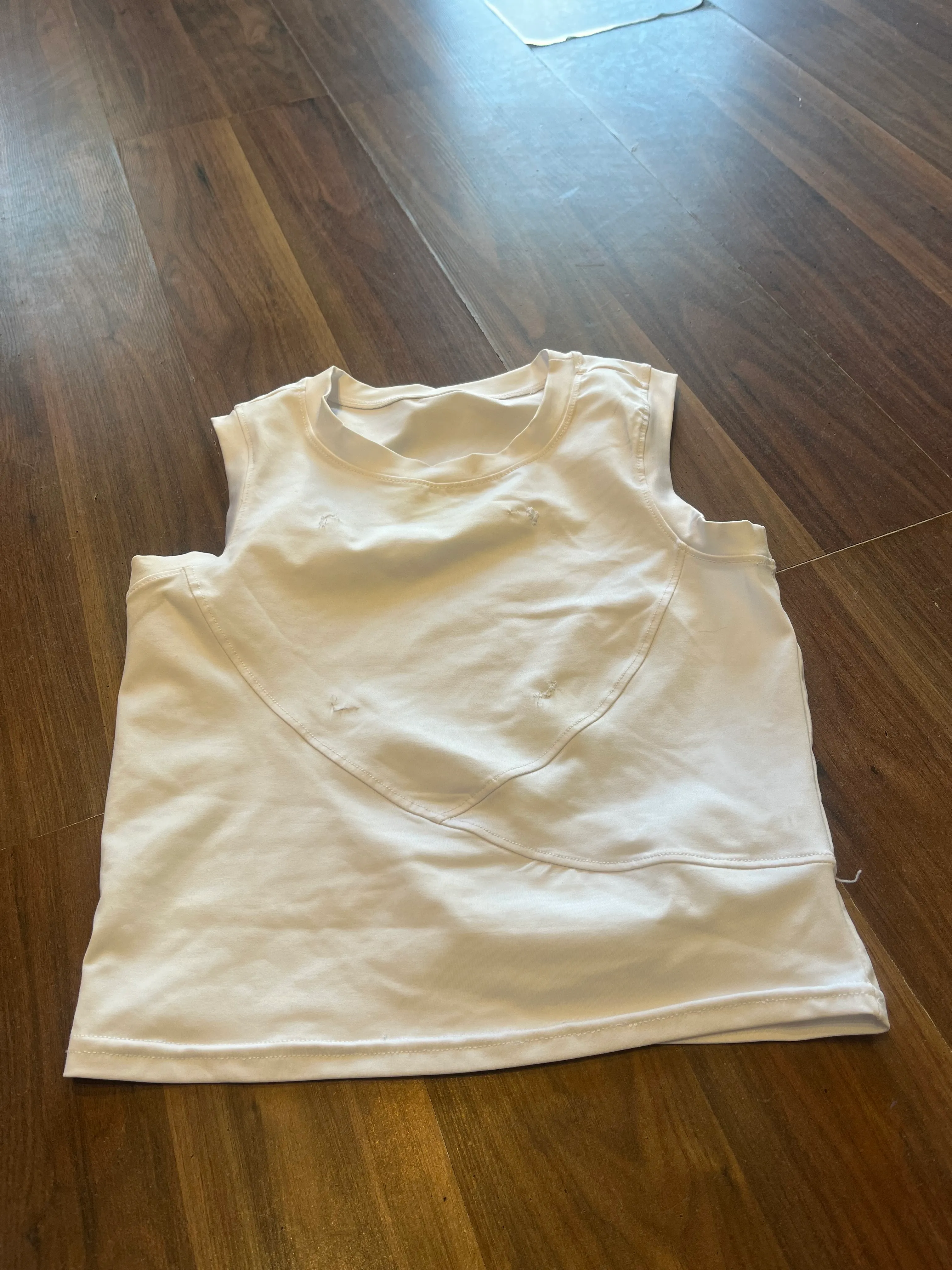 Top- White/Cream Design Crop Top