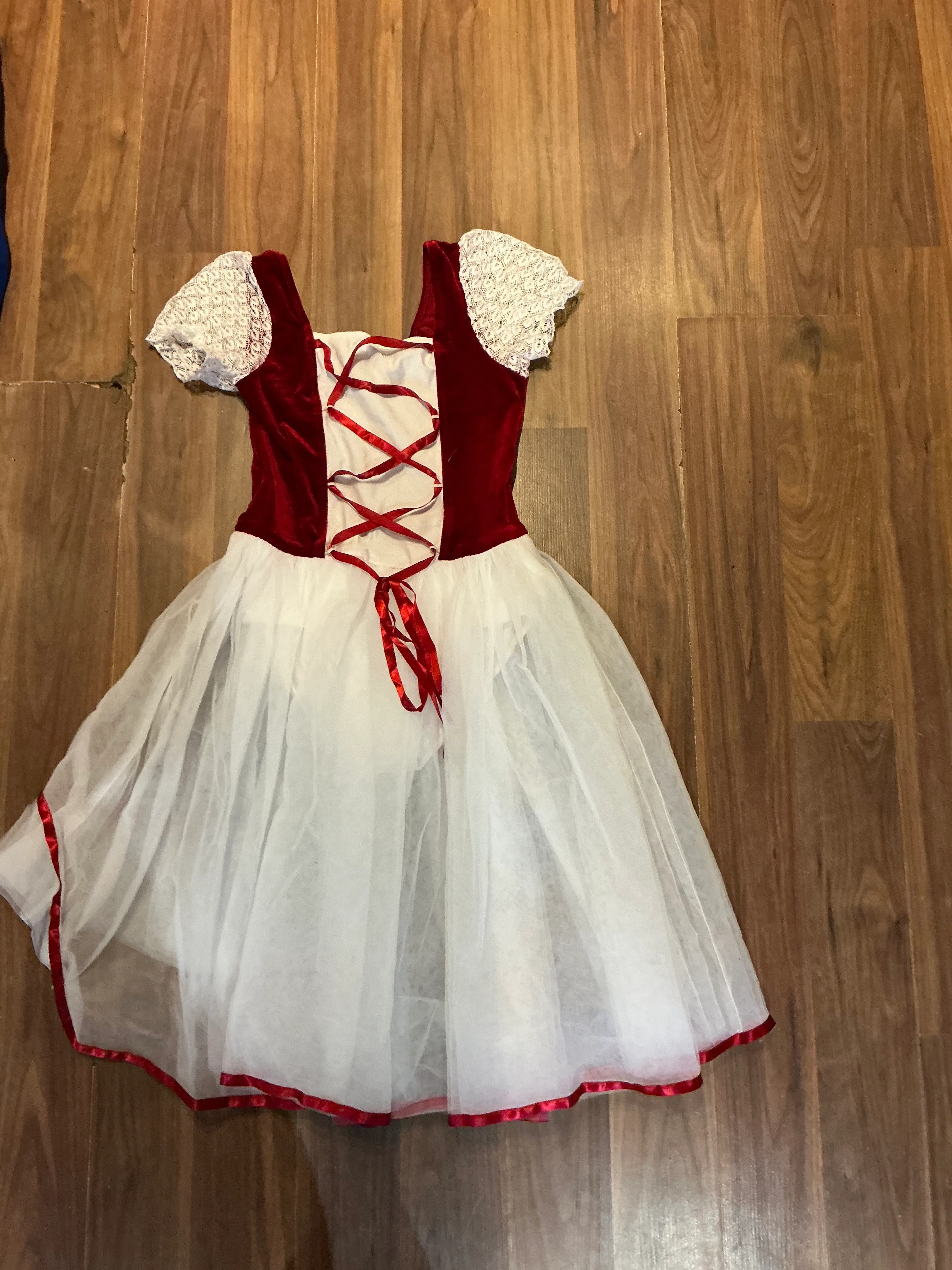 Romantic tutu- Burgundy and white