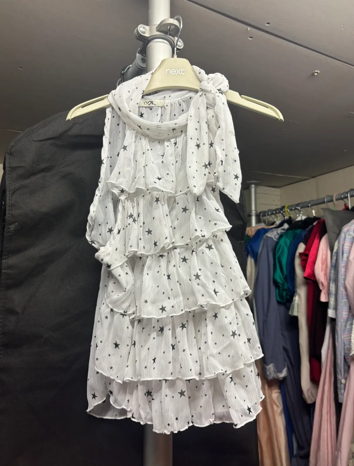 Top- Black and white star halter 