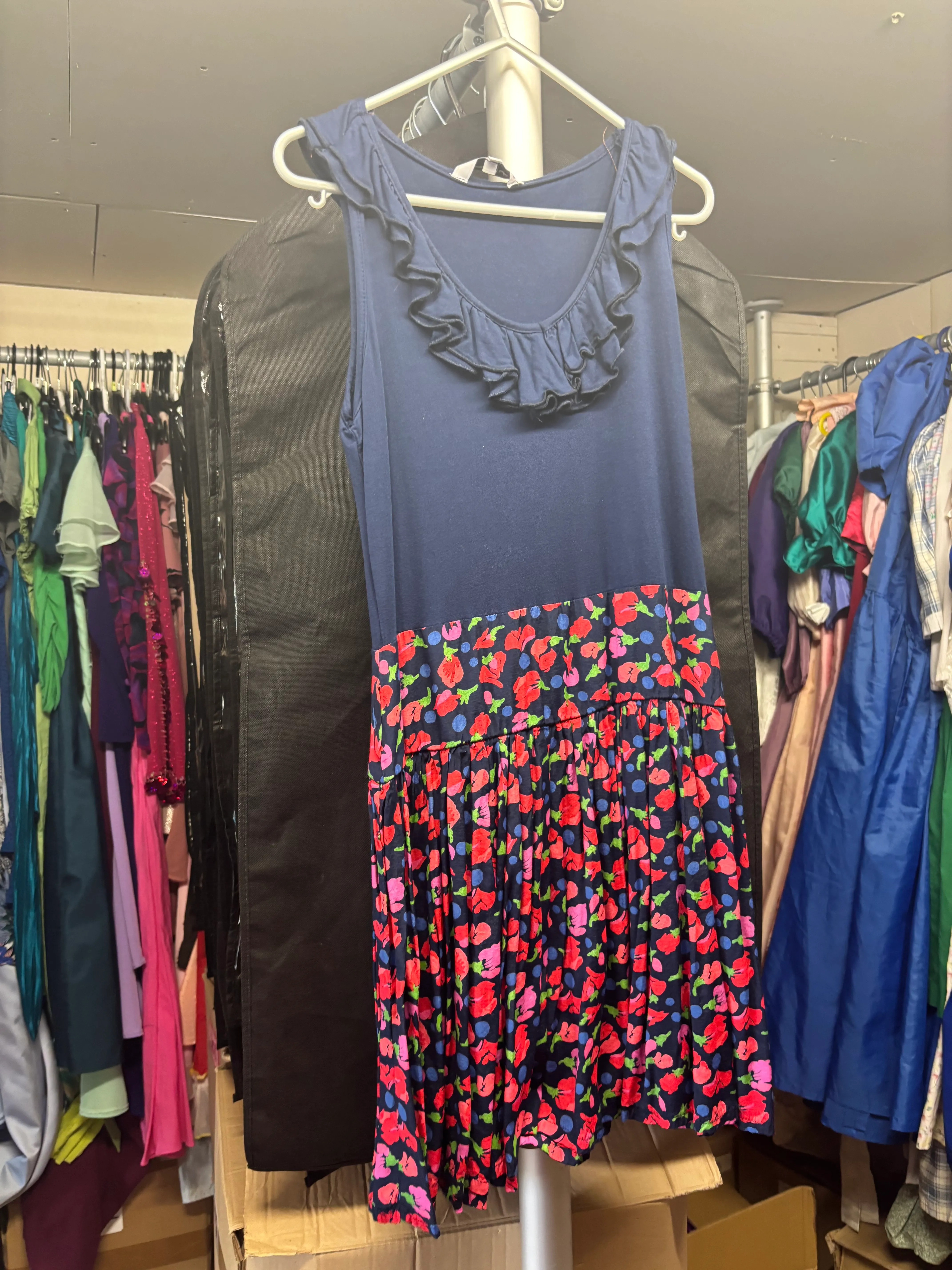 Dress- Navy and floral design