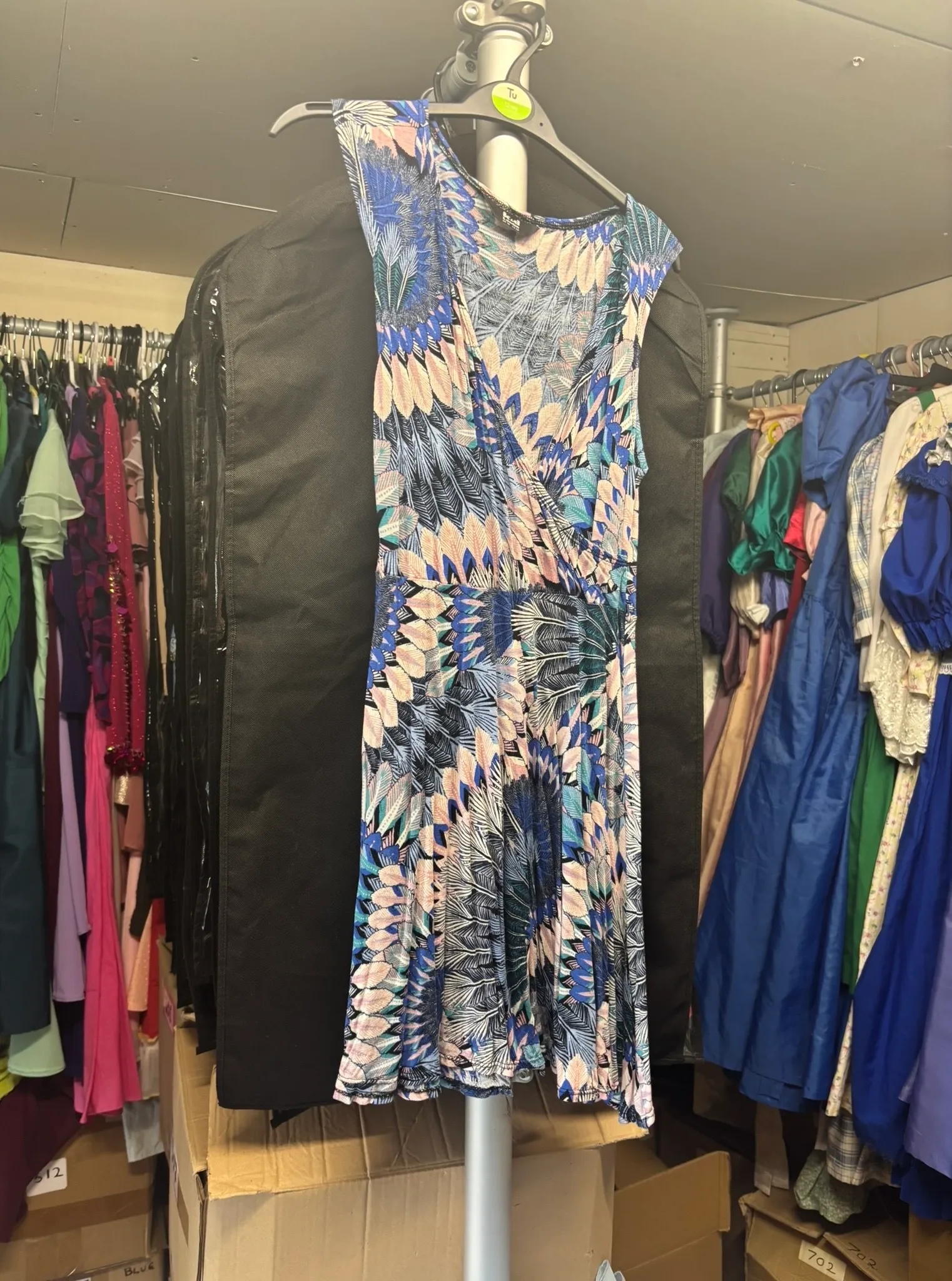 Dress- Blue patterned design