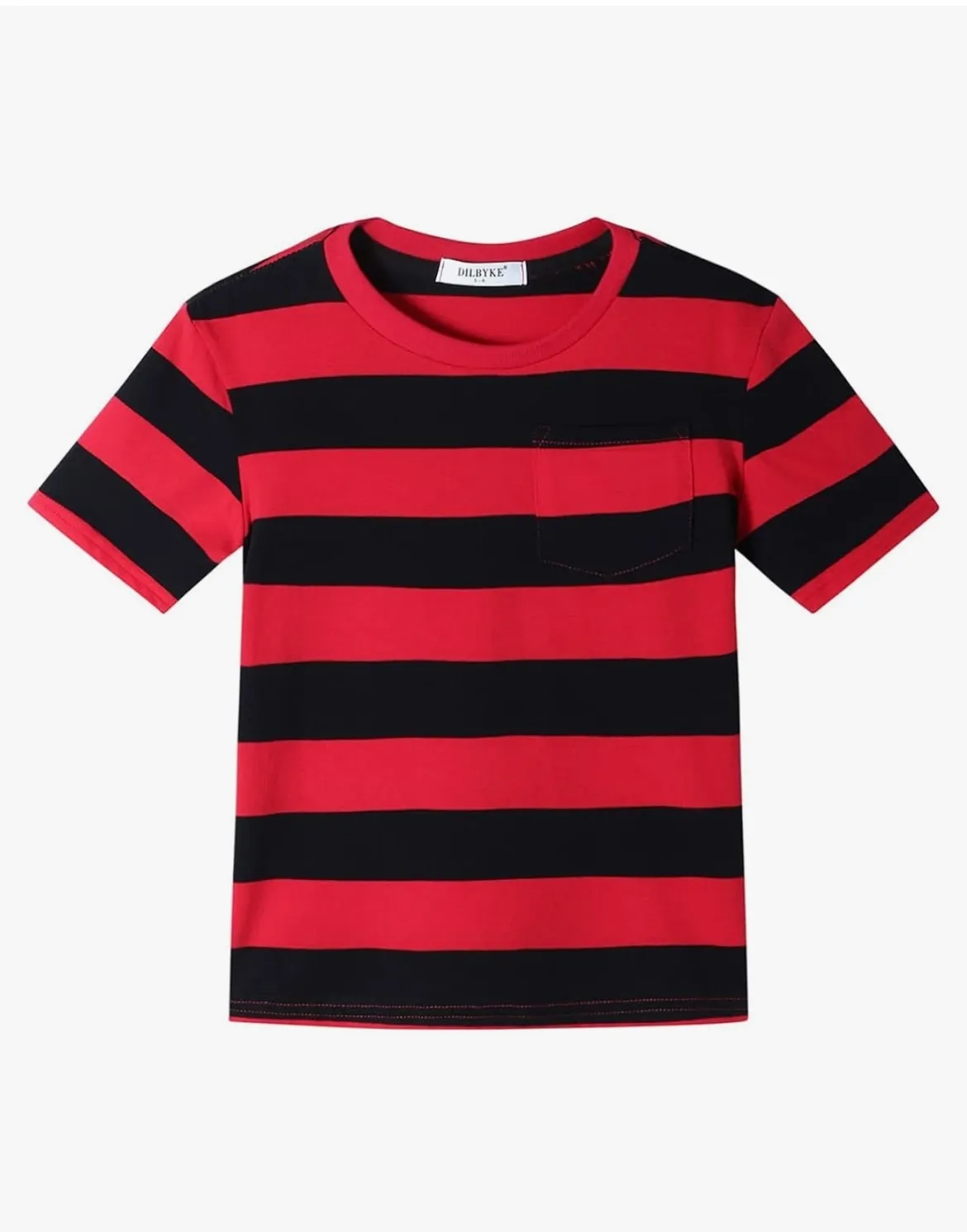 Top- Black and red striped short sleeve