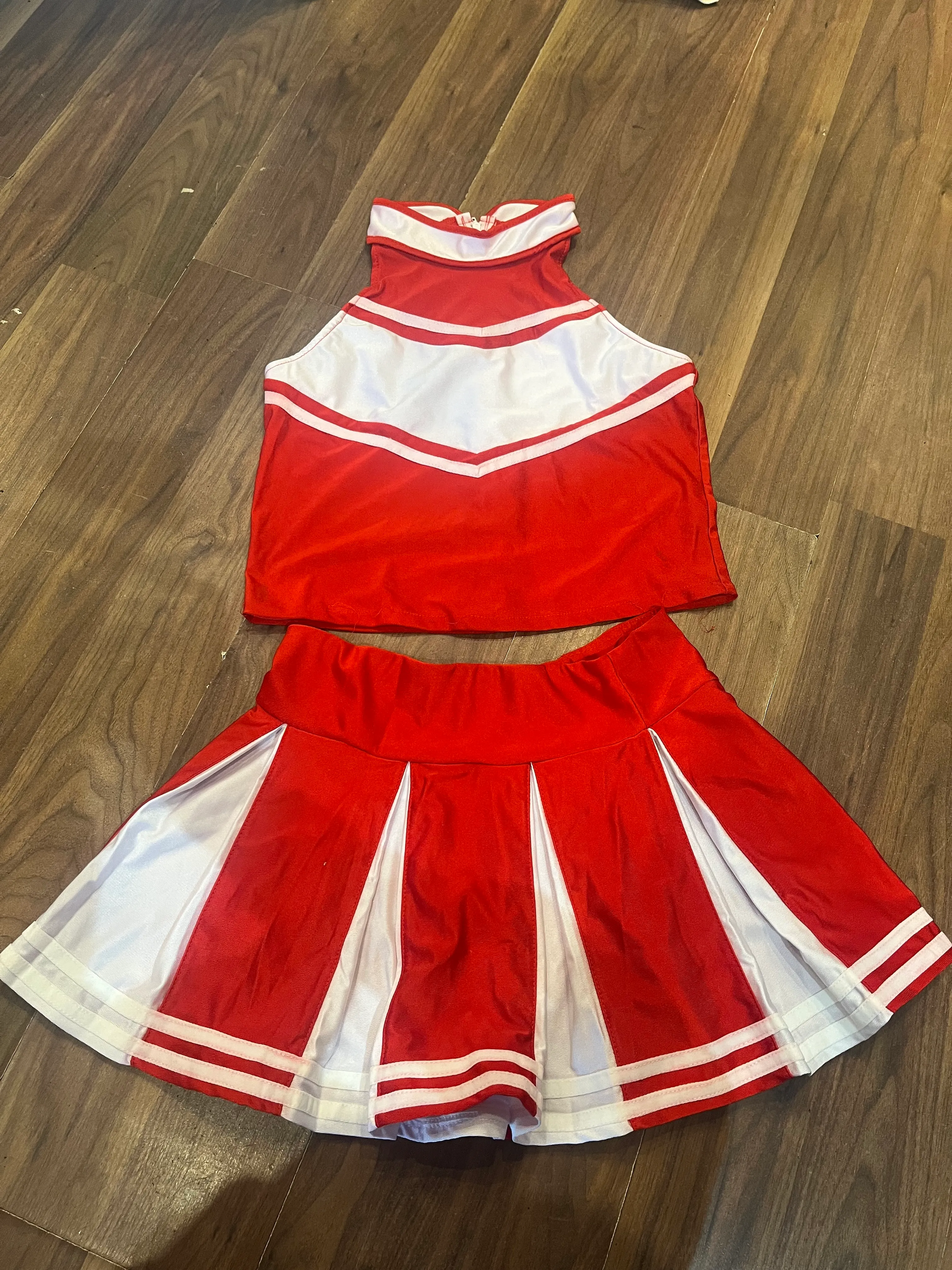 Two piece- Red and white cheerleader