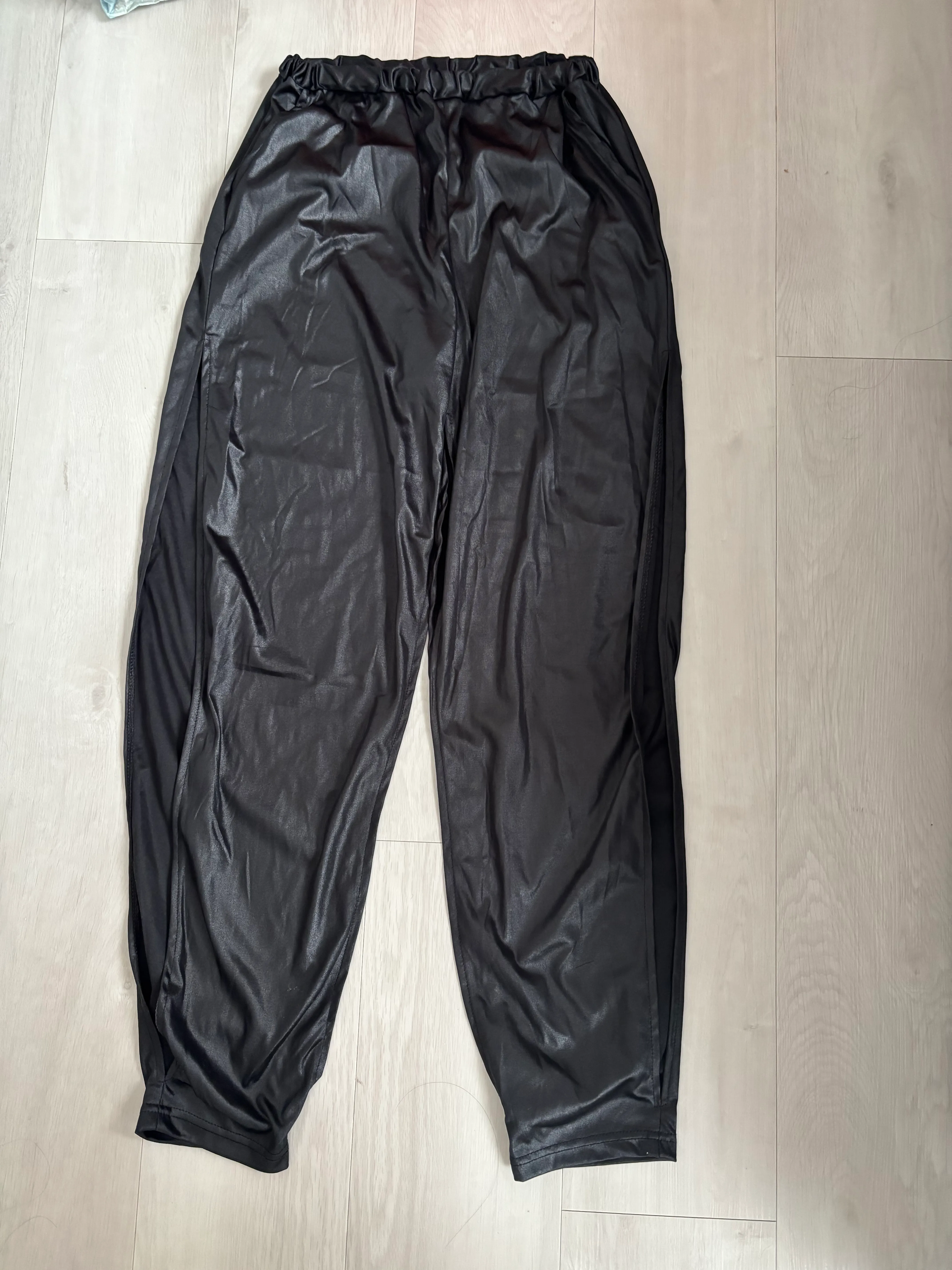 Trousers- Black balloon cut out trousers