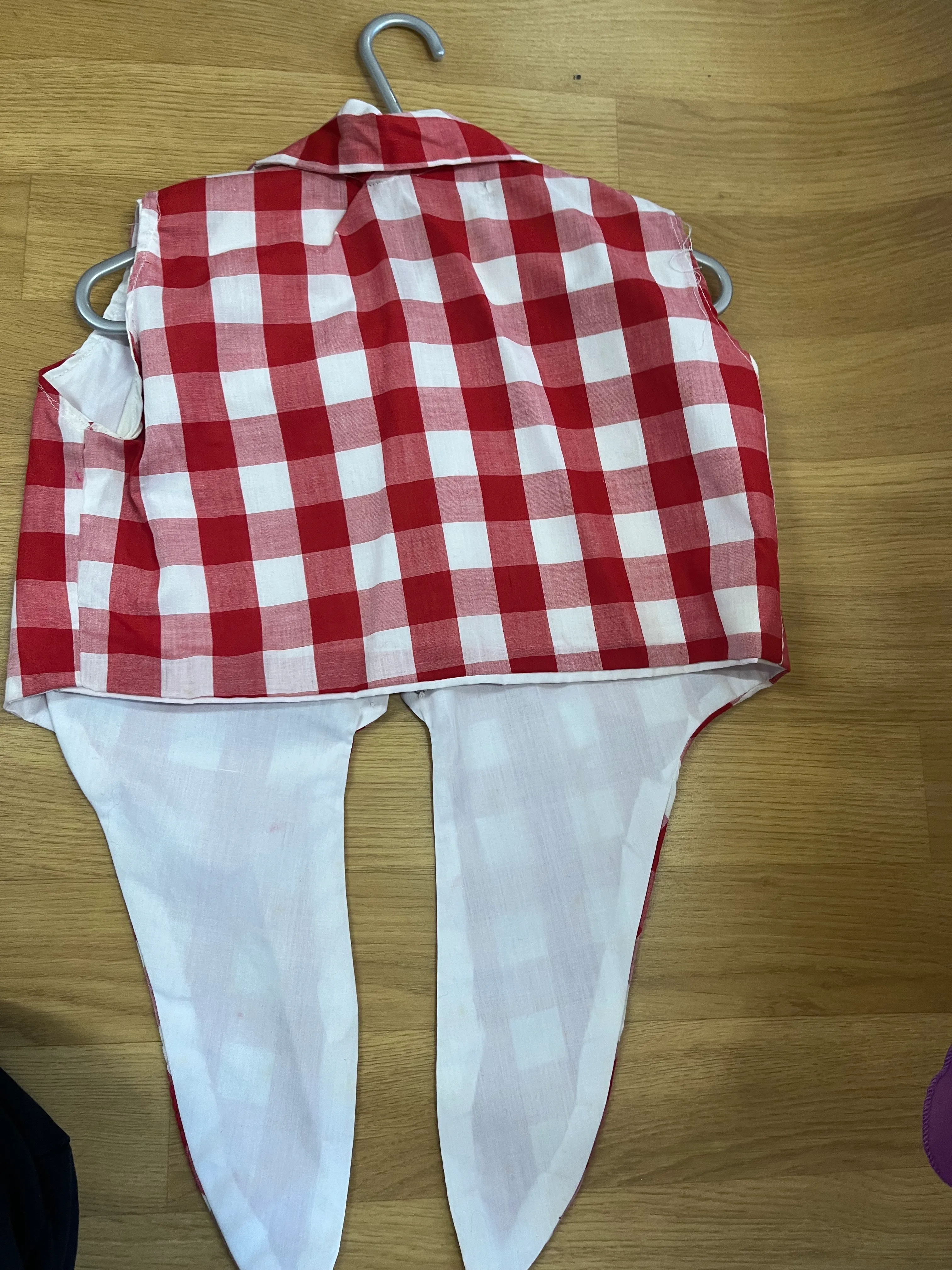 Waistcoat- Red and white checked