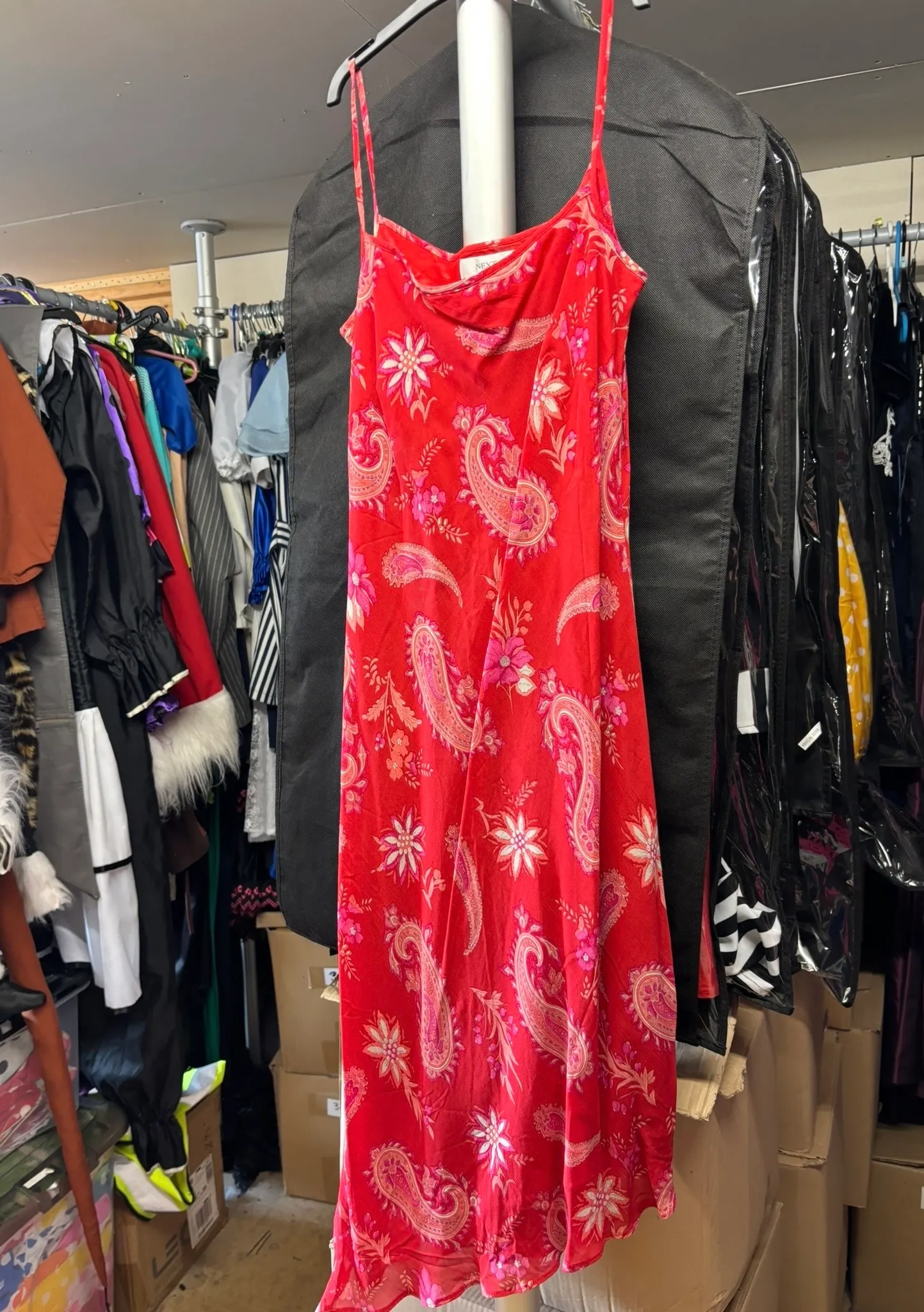 Dress- Red patterned design