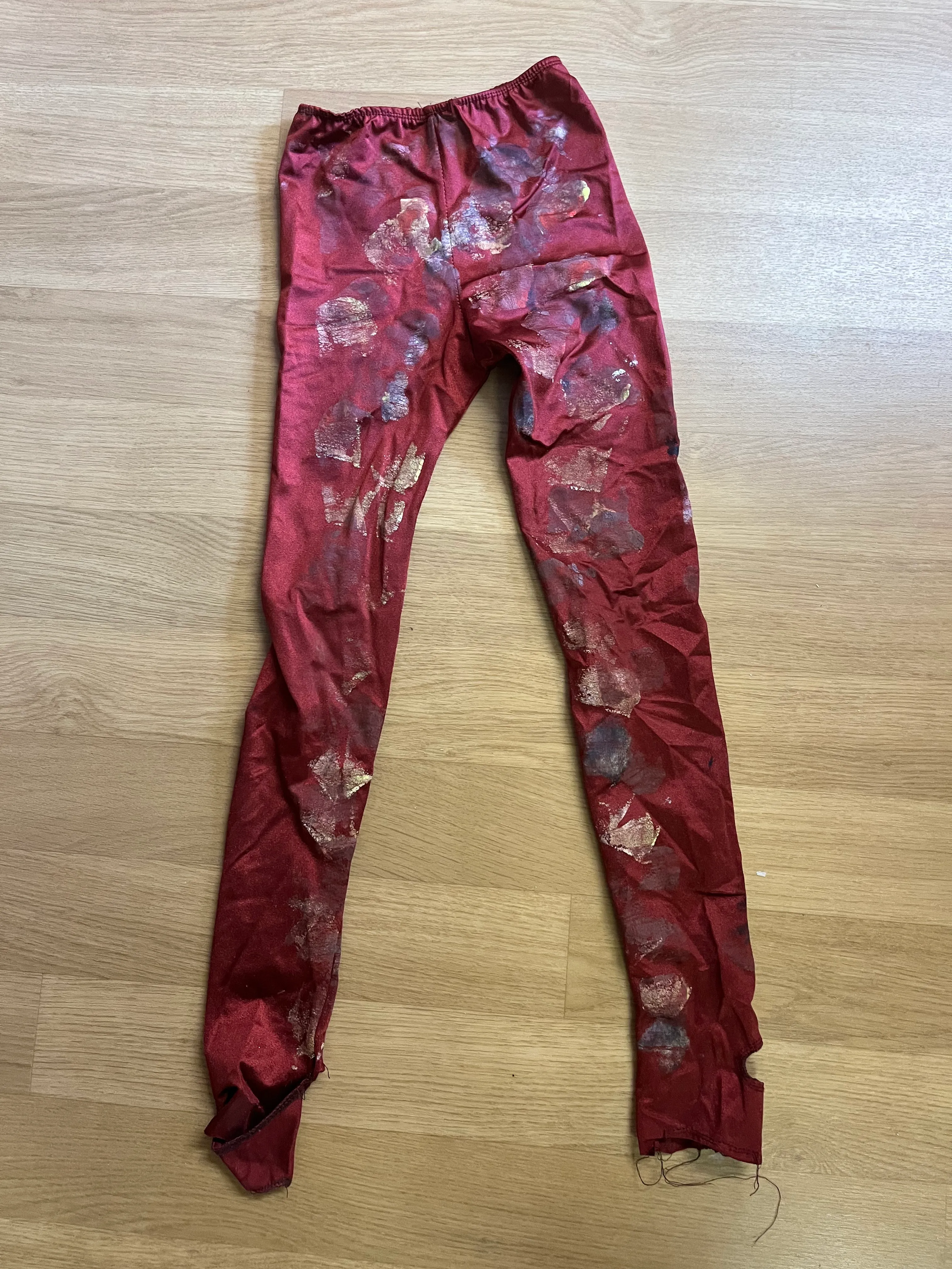 Leggings- Burgundy Cat Design