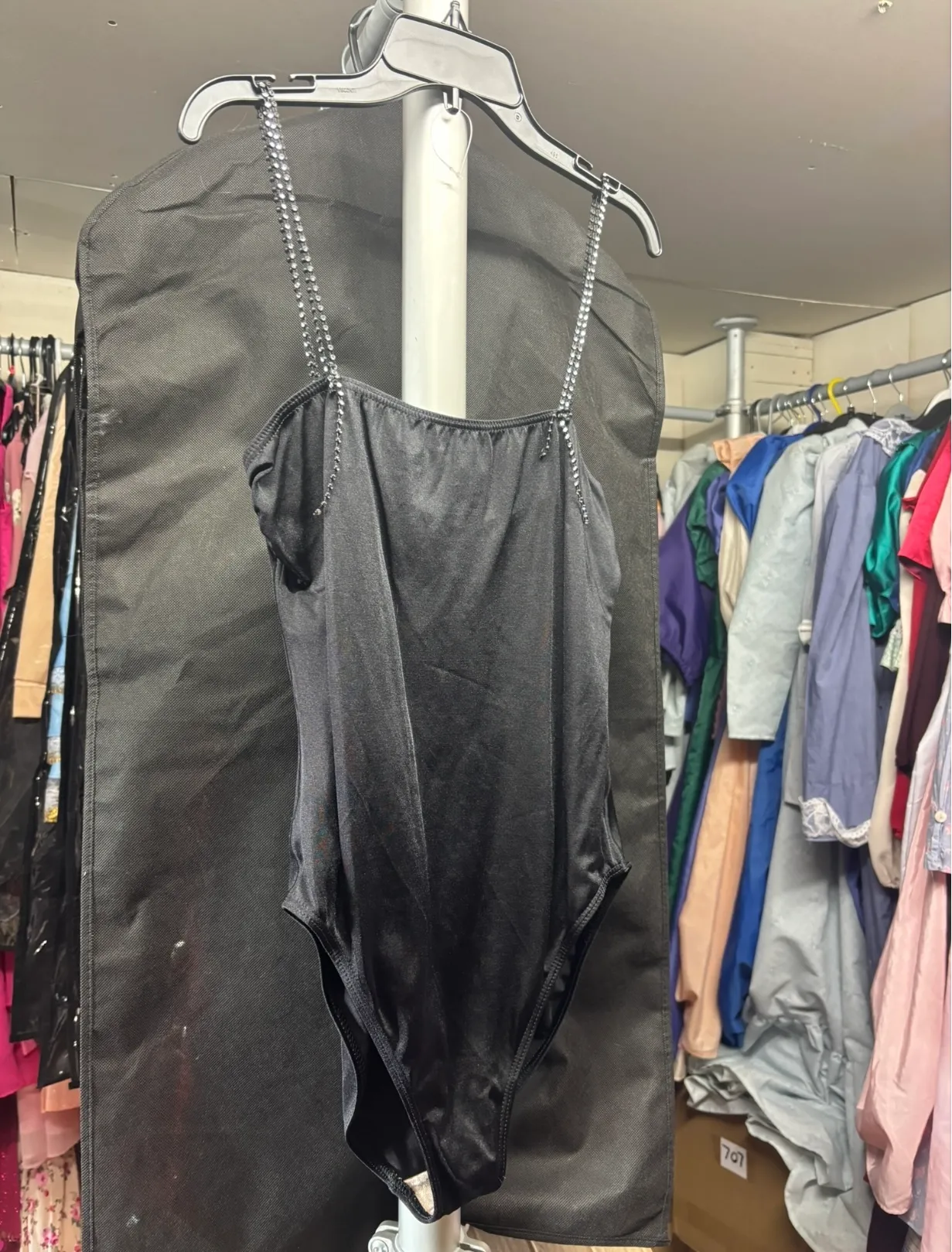 Leotard- Black Diamonte