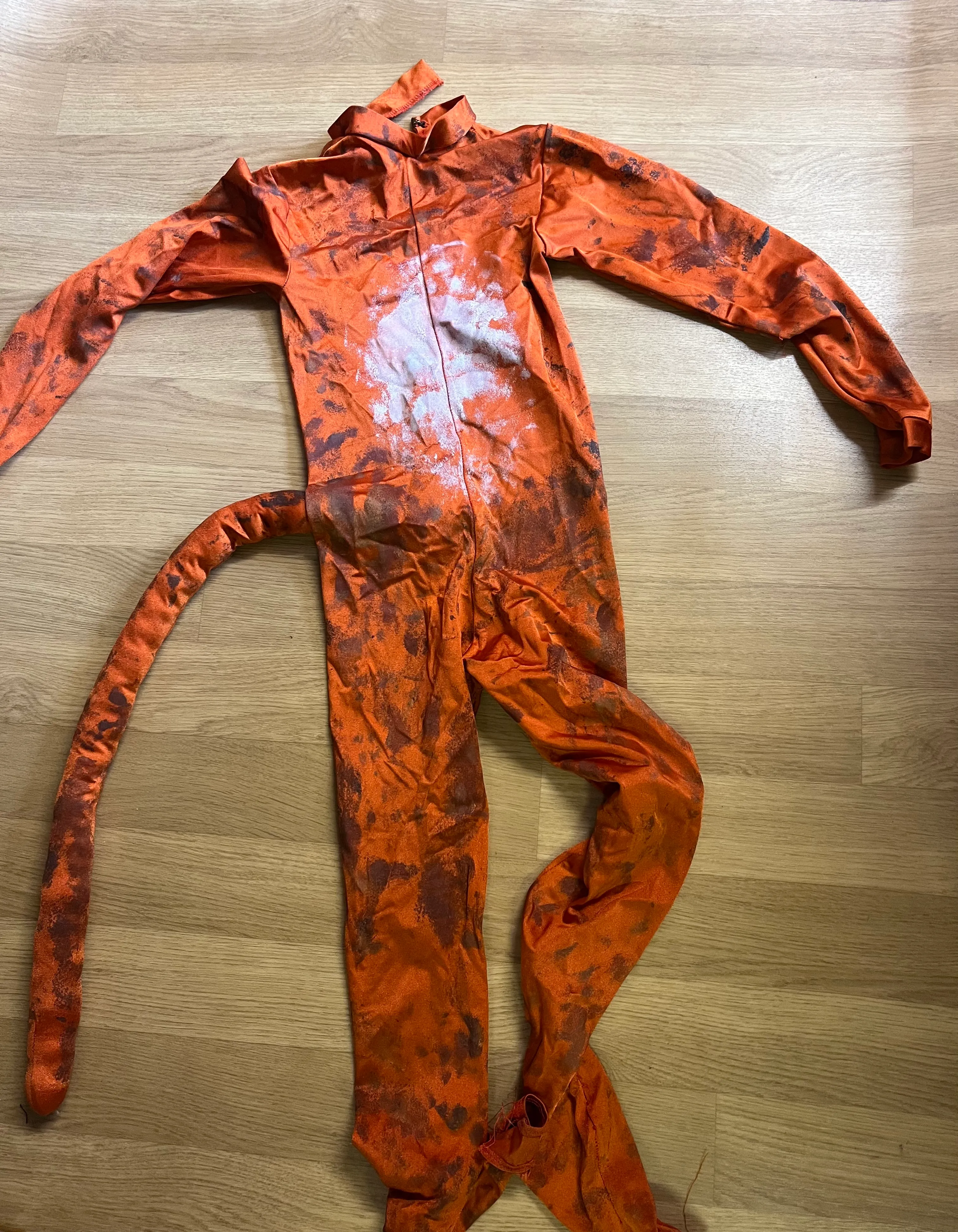 Catsuit- Cat orange Pattern with Tail