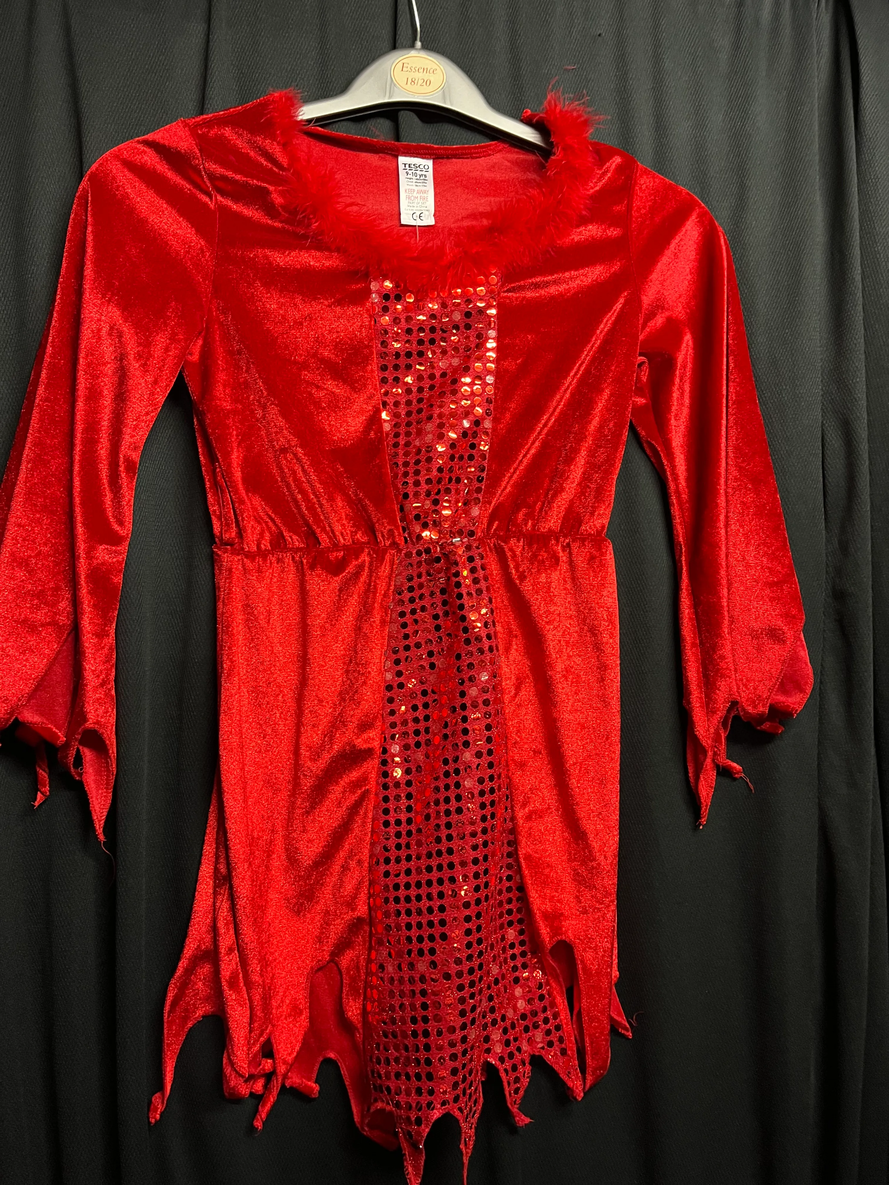 Dress- Red velour sparkle dress