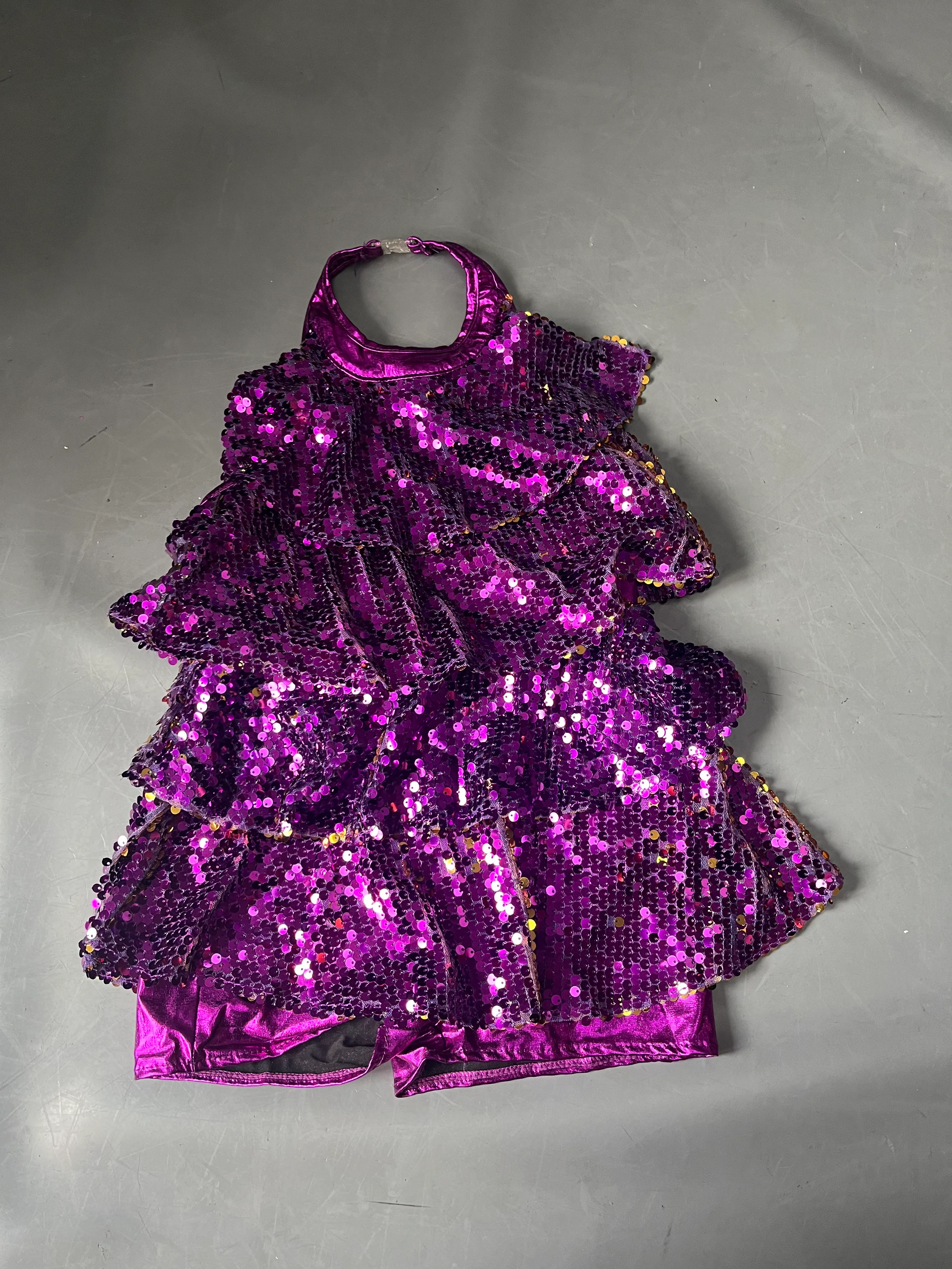Unitard- Purple and gold sequin