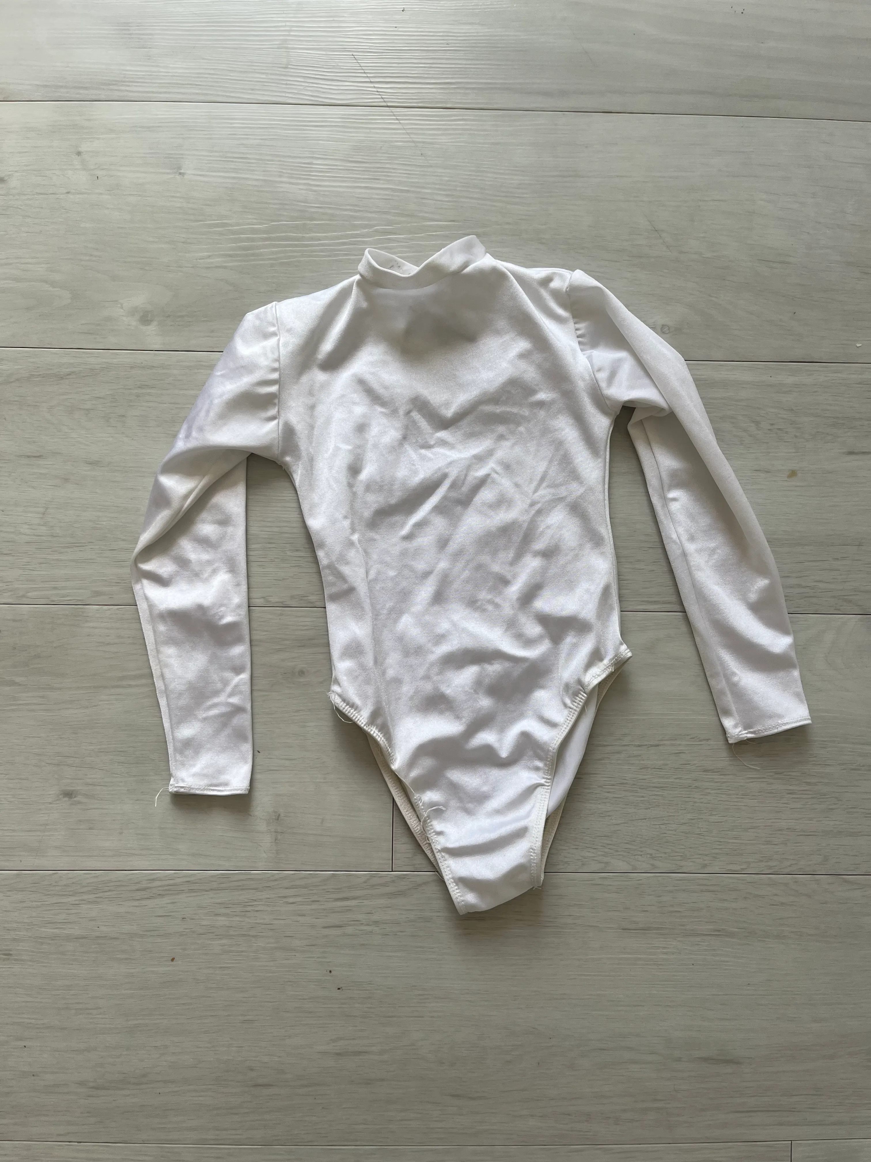 Leotard- White long sleeve high neck