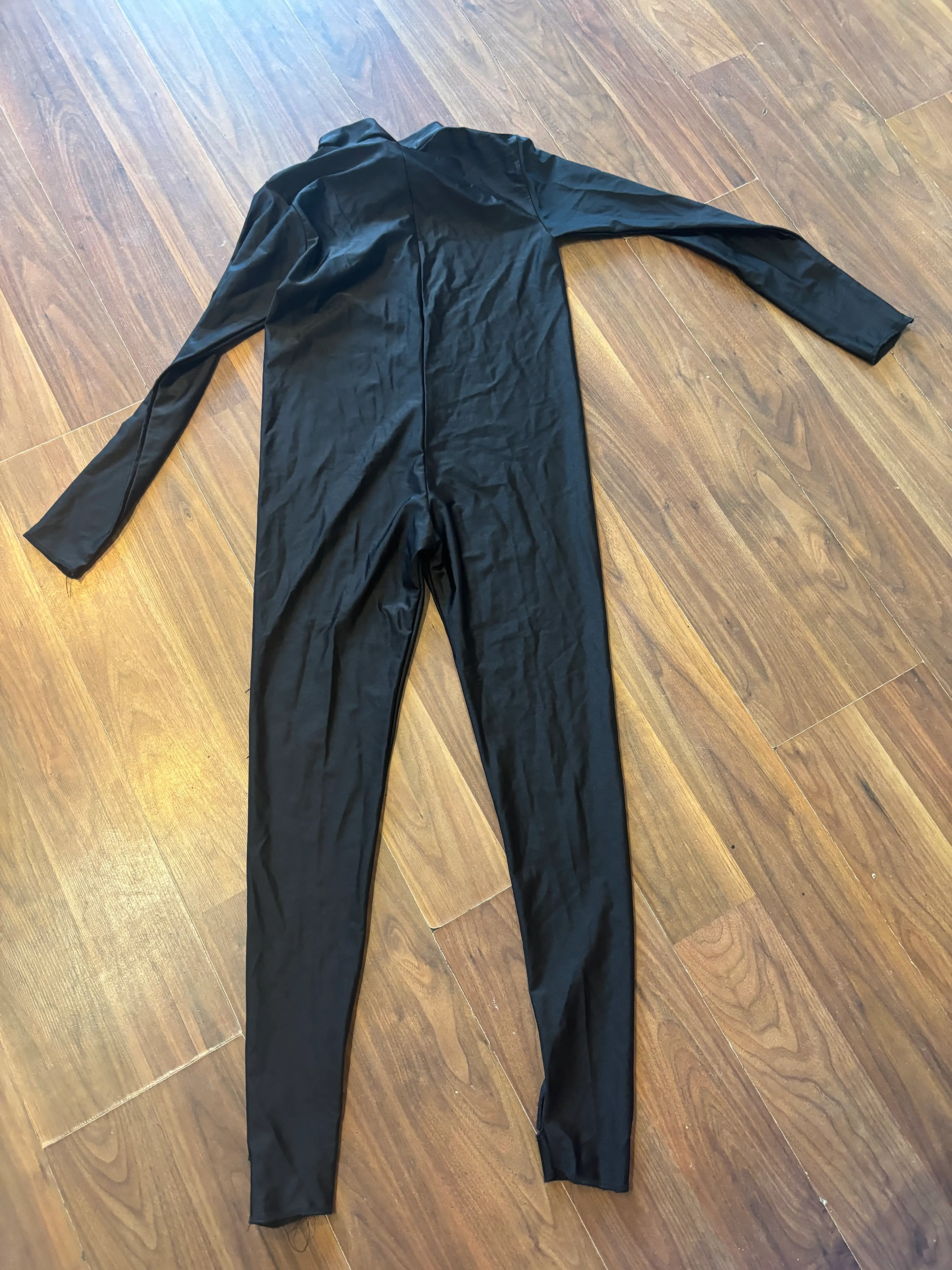 Catsuit- Black high neck long sleeve 