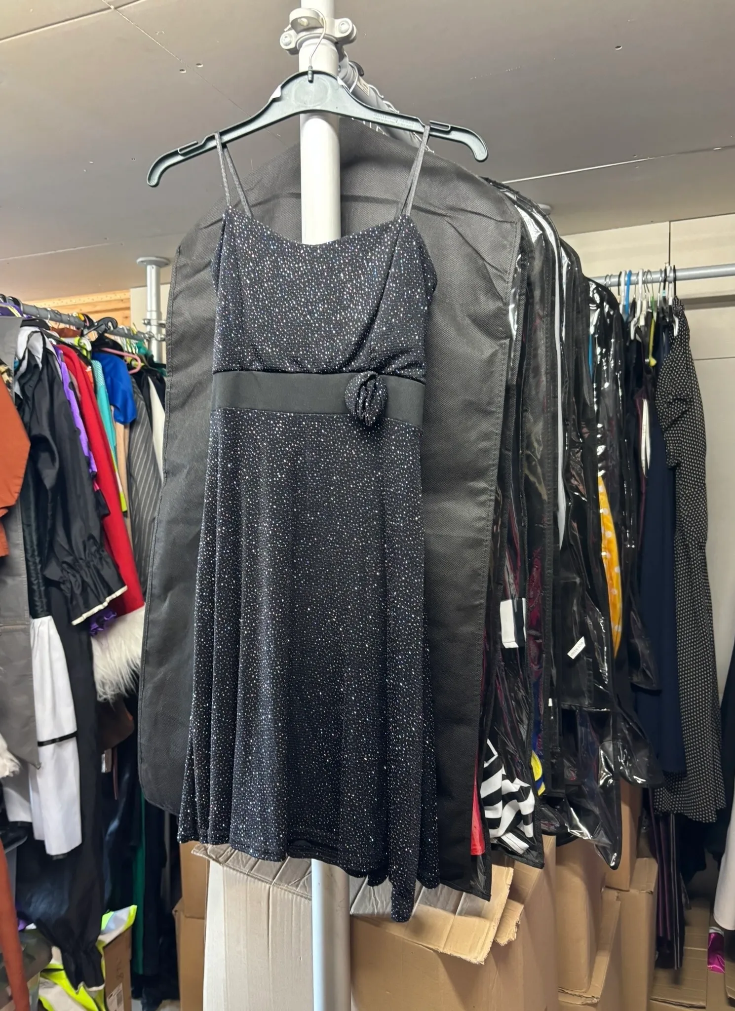 Dress- Black glittery 