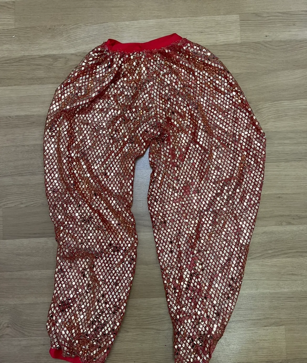 Trousers- Gold and red sparkly