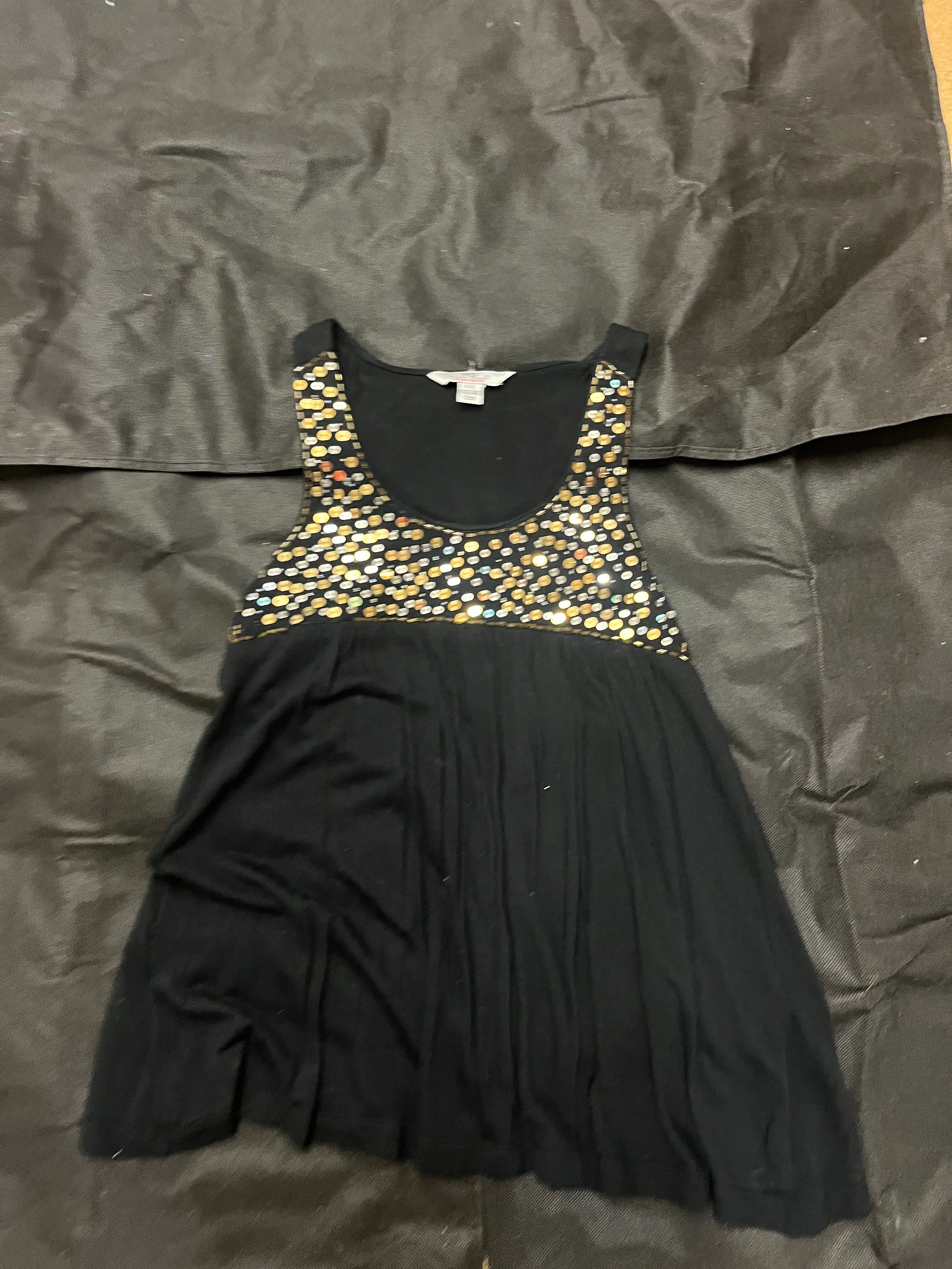 Dress- Gold sequin and black dress