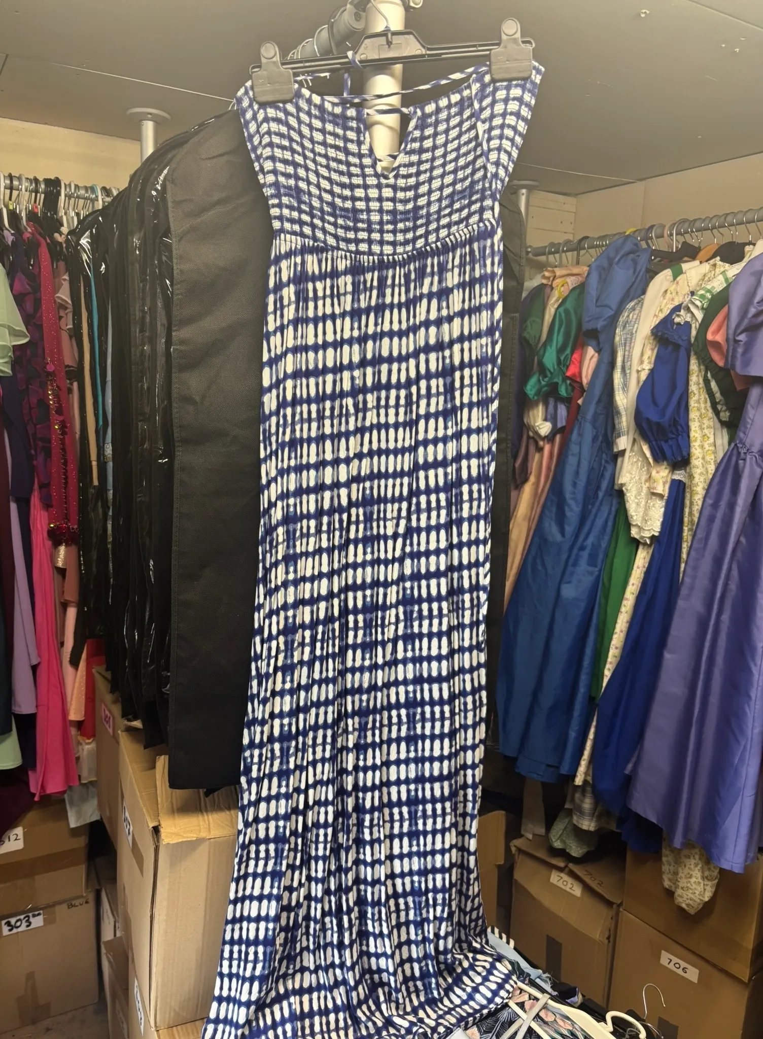 Dress- Blue and White patterned design