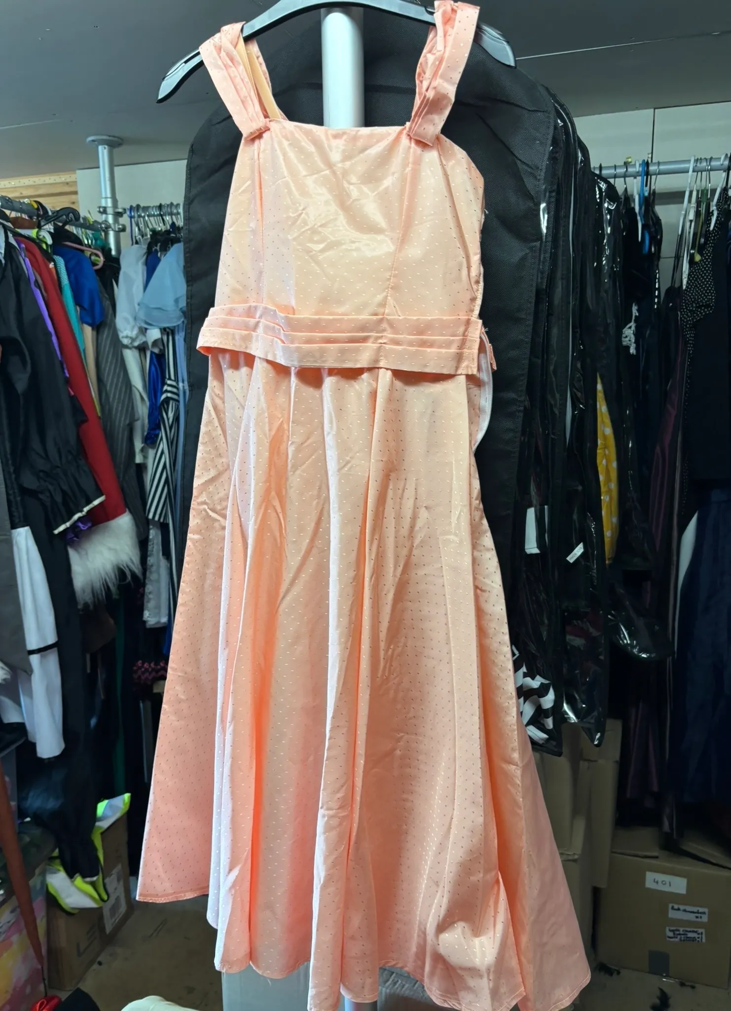 Dress- Peach dot design