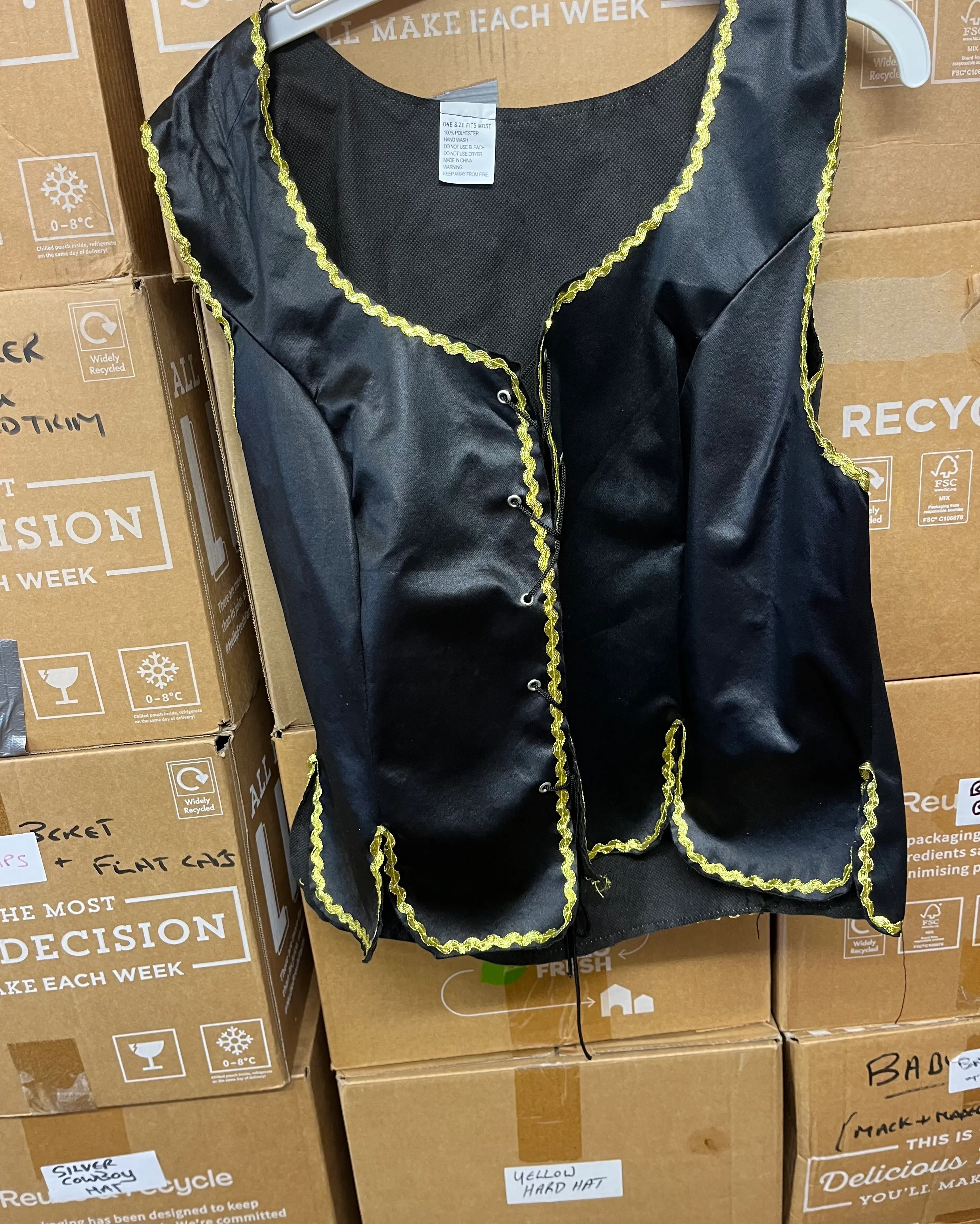 Waistcoat- Black and Gold