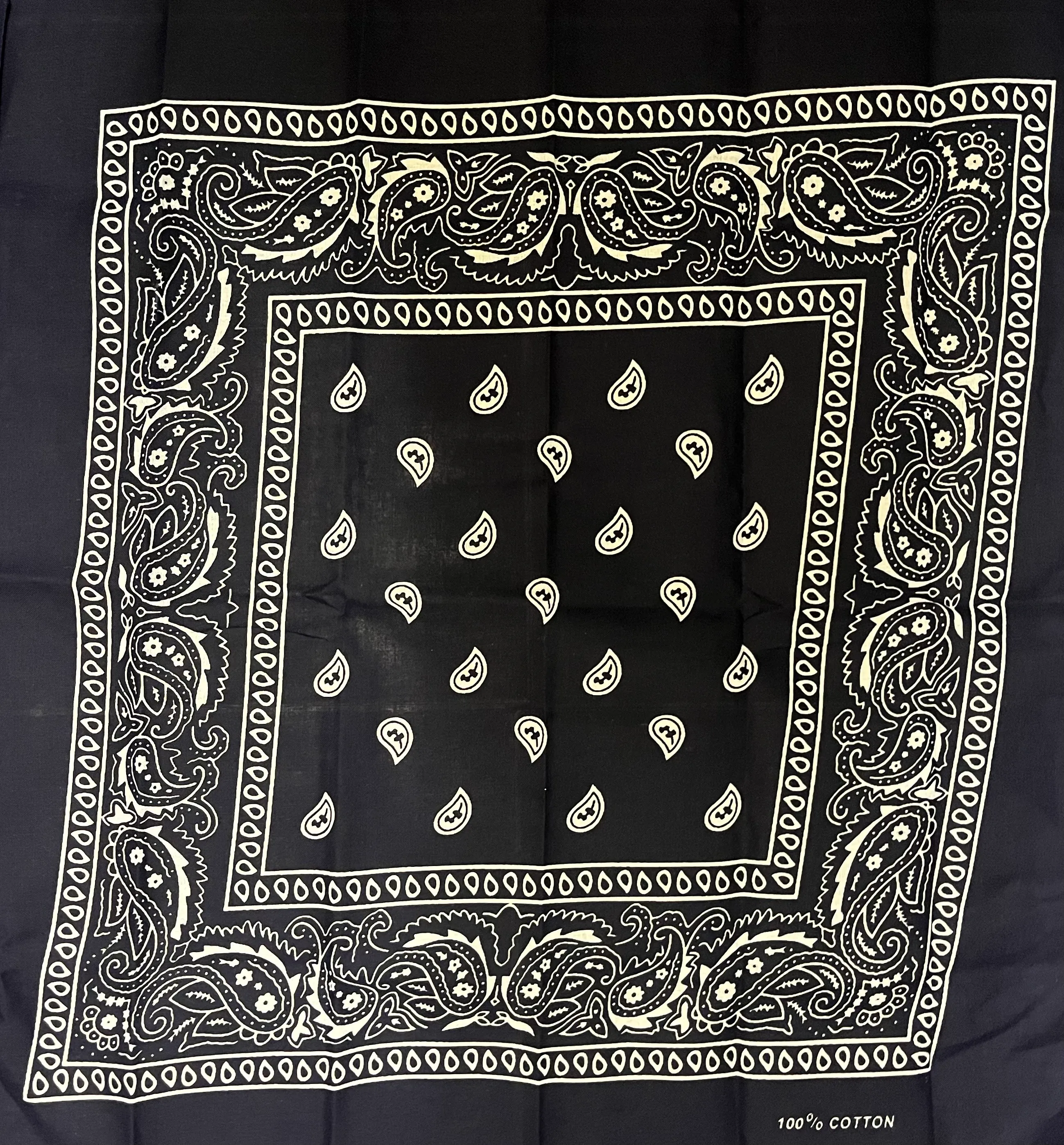 Neck Scarves- Black Patterned