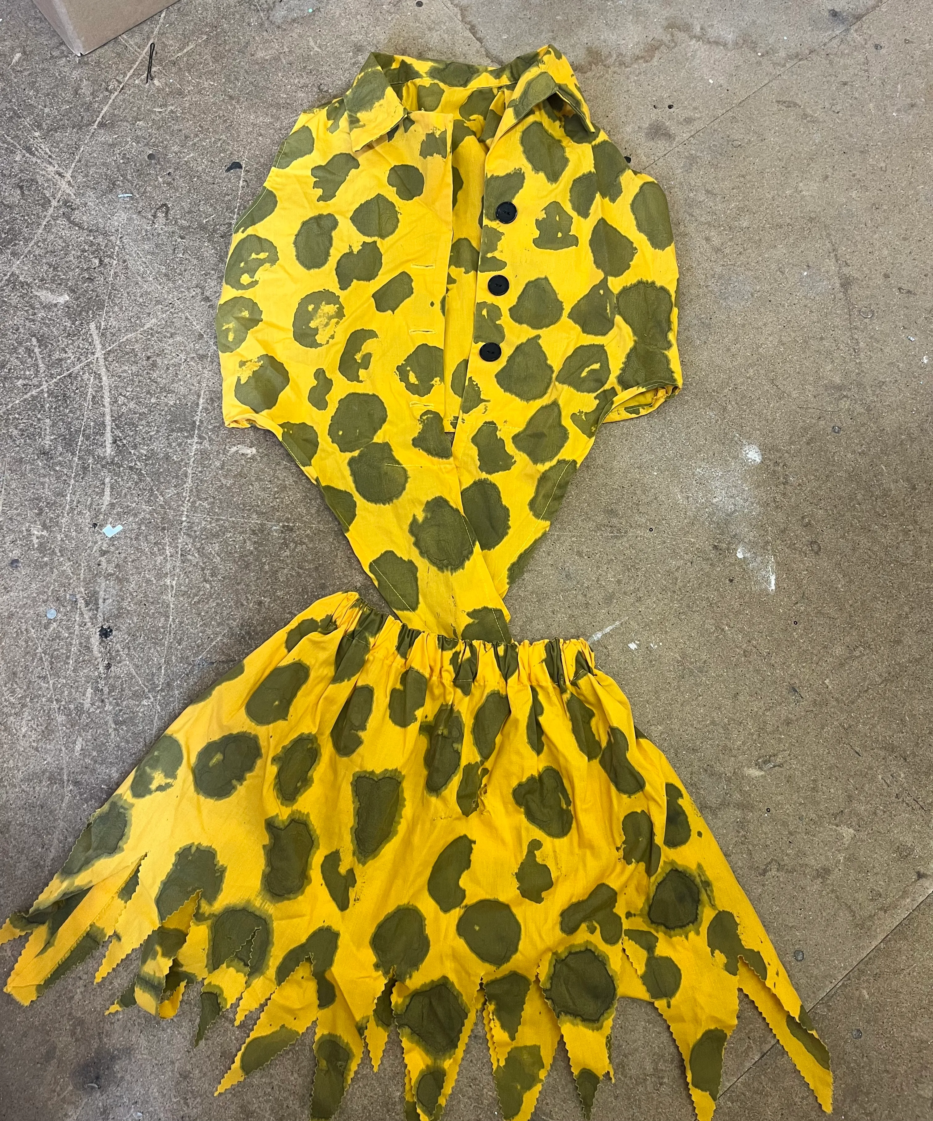 Two piece- Flintstones Yellow and black