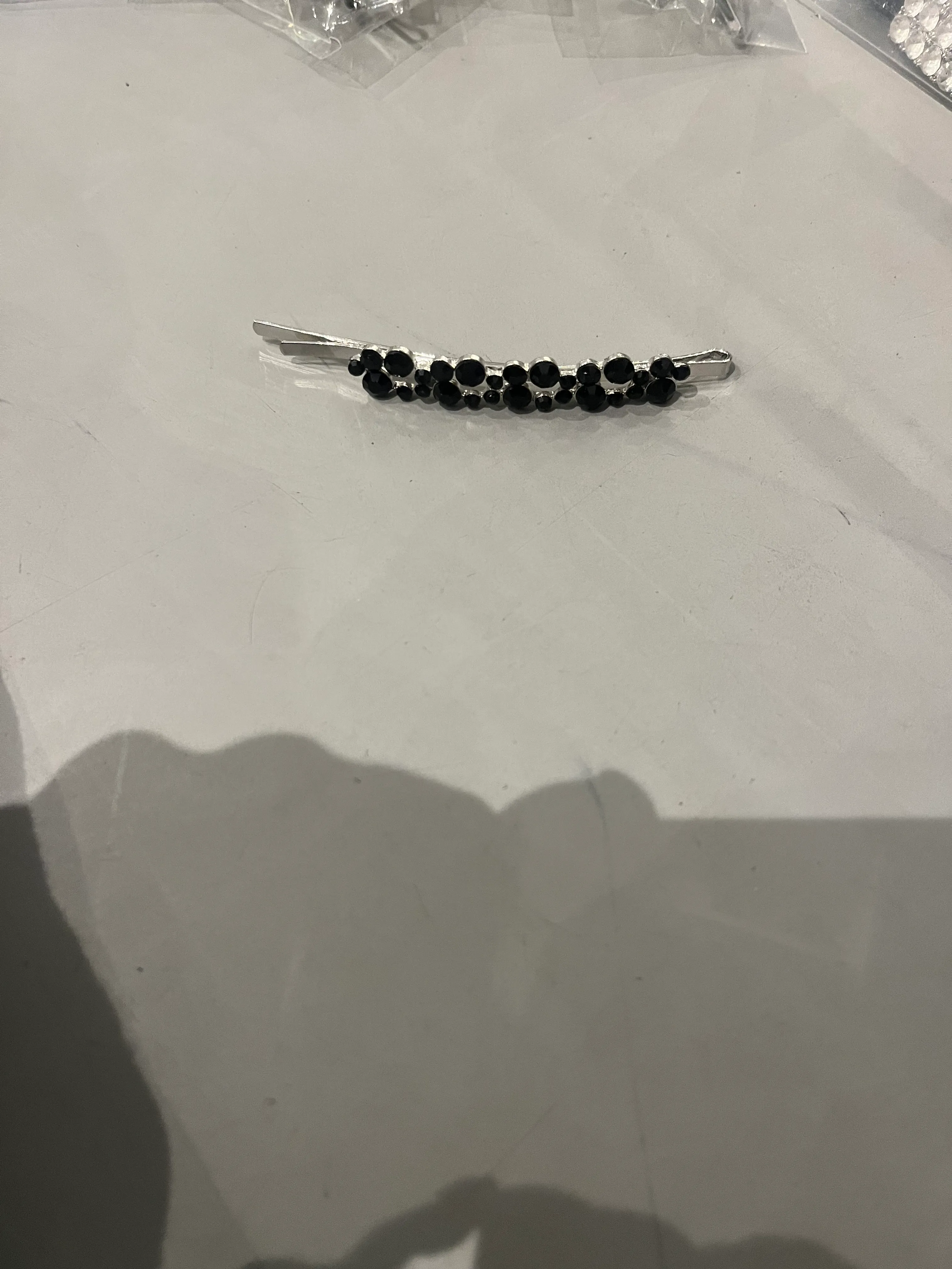 Hair Clips- Black and Silver