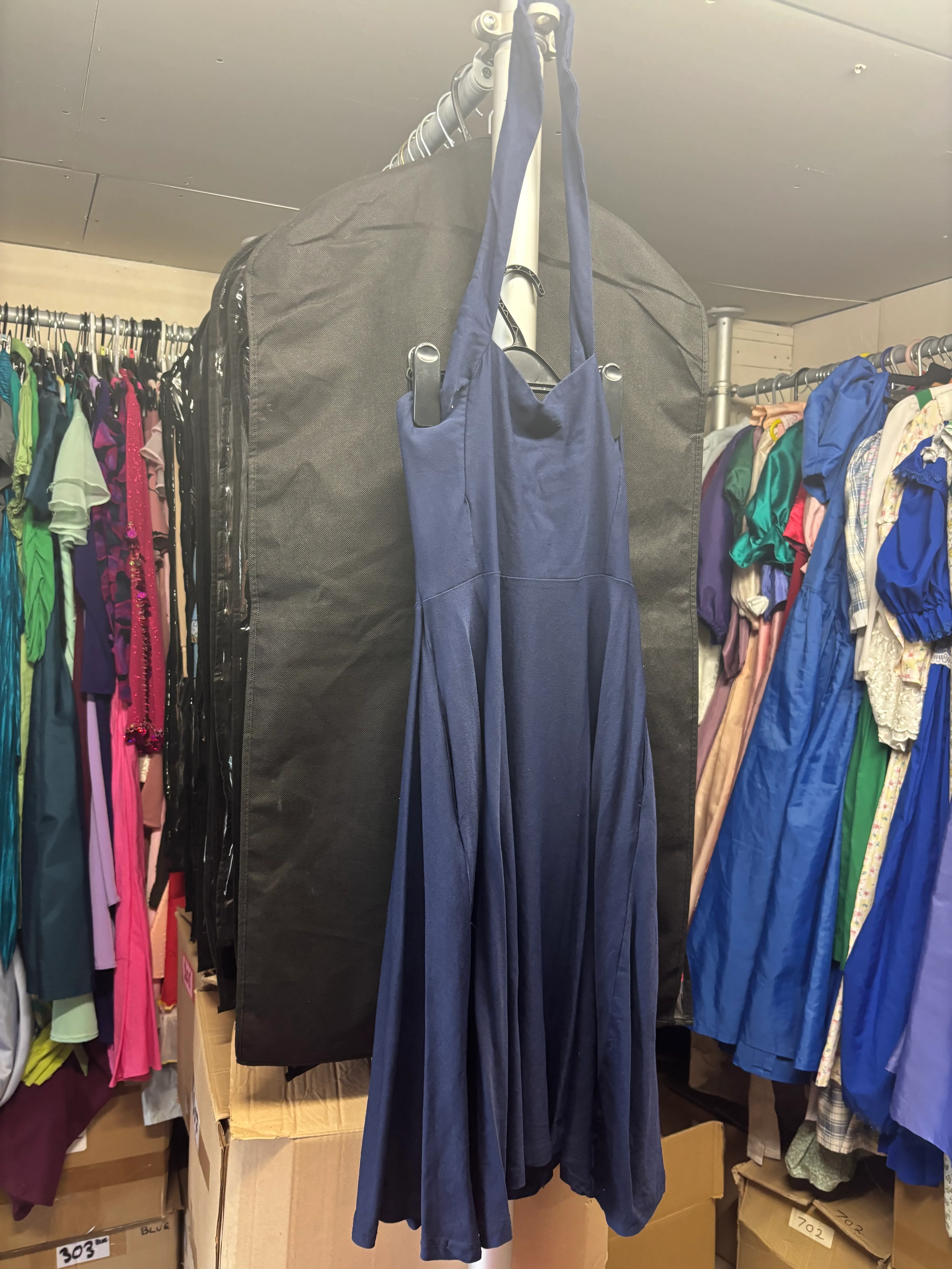 Dress- Navy halterneck