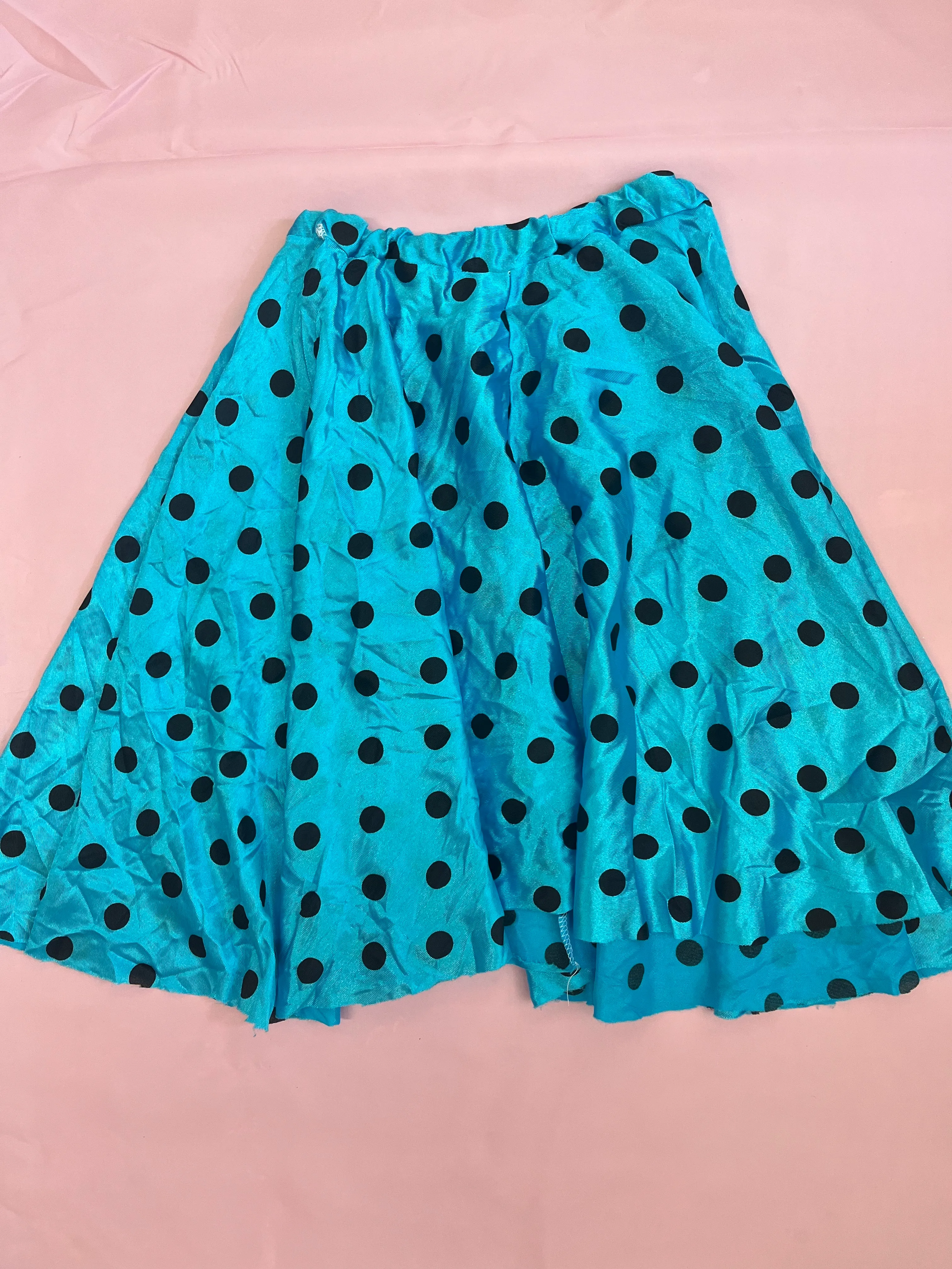 Skirt- Blue with black spots