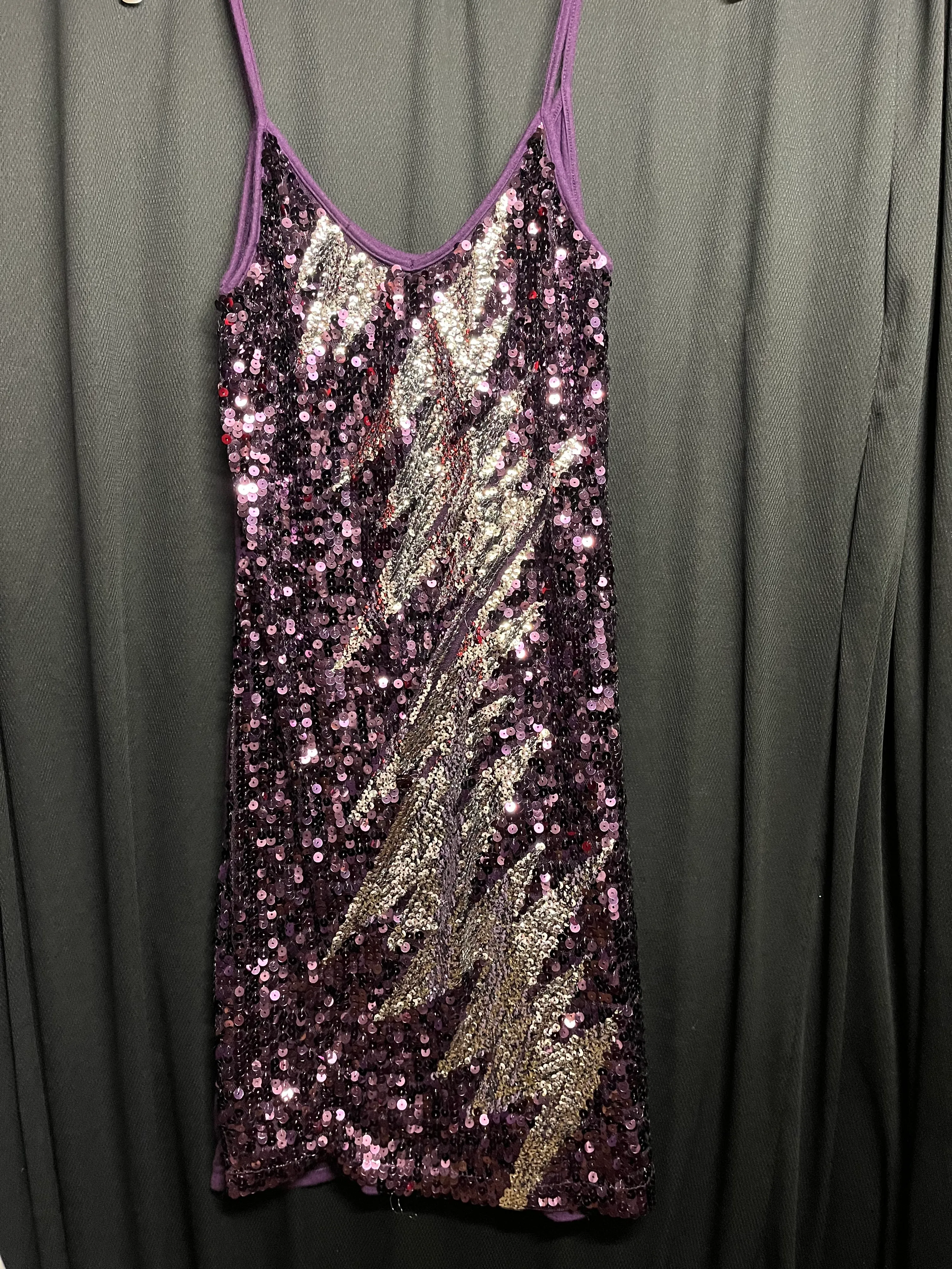 Dress- purple and silver sequins