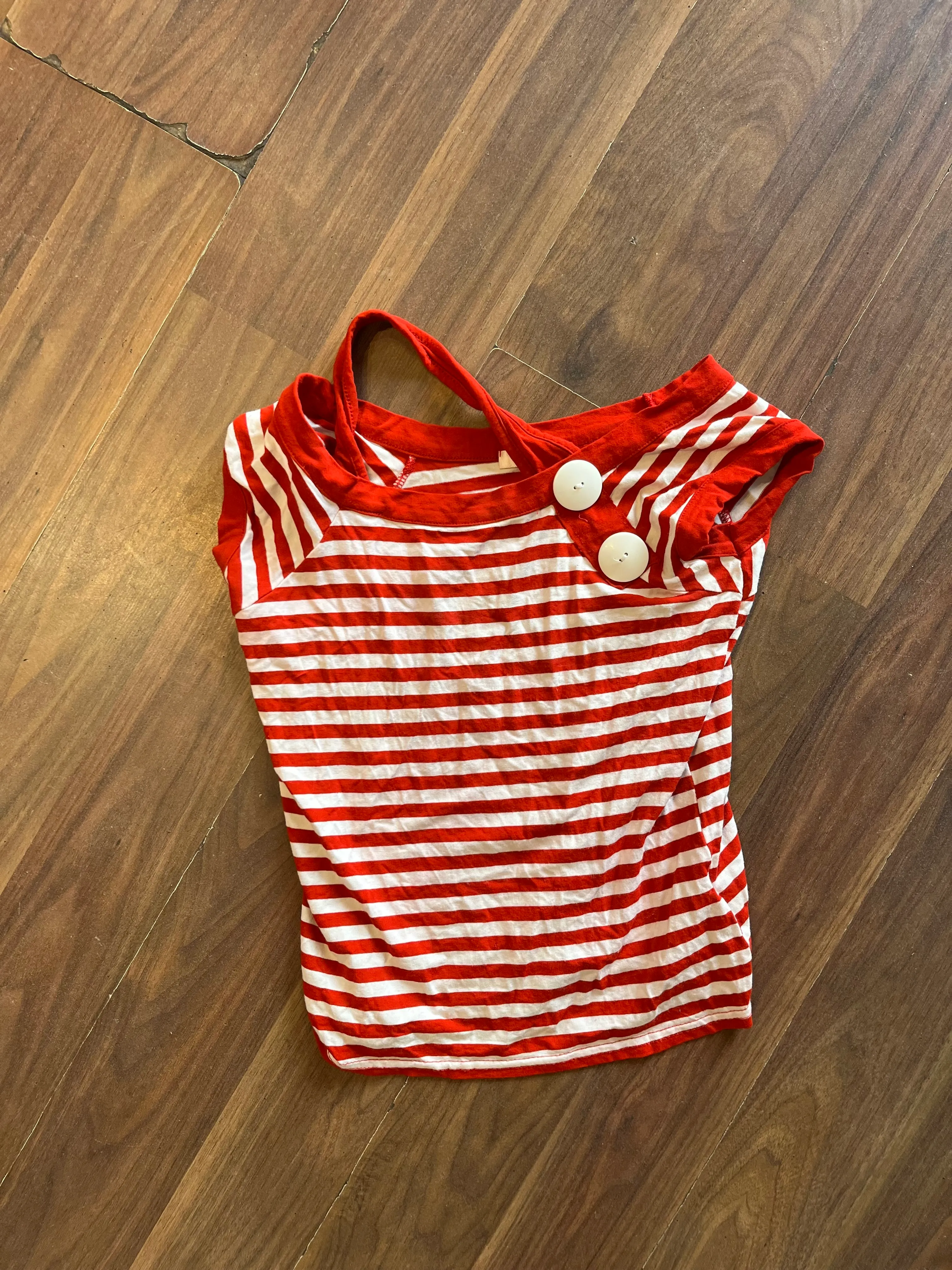 Top- Red And White Striped
